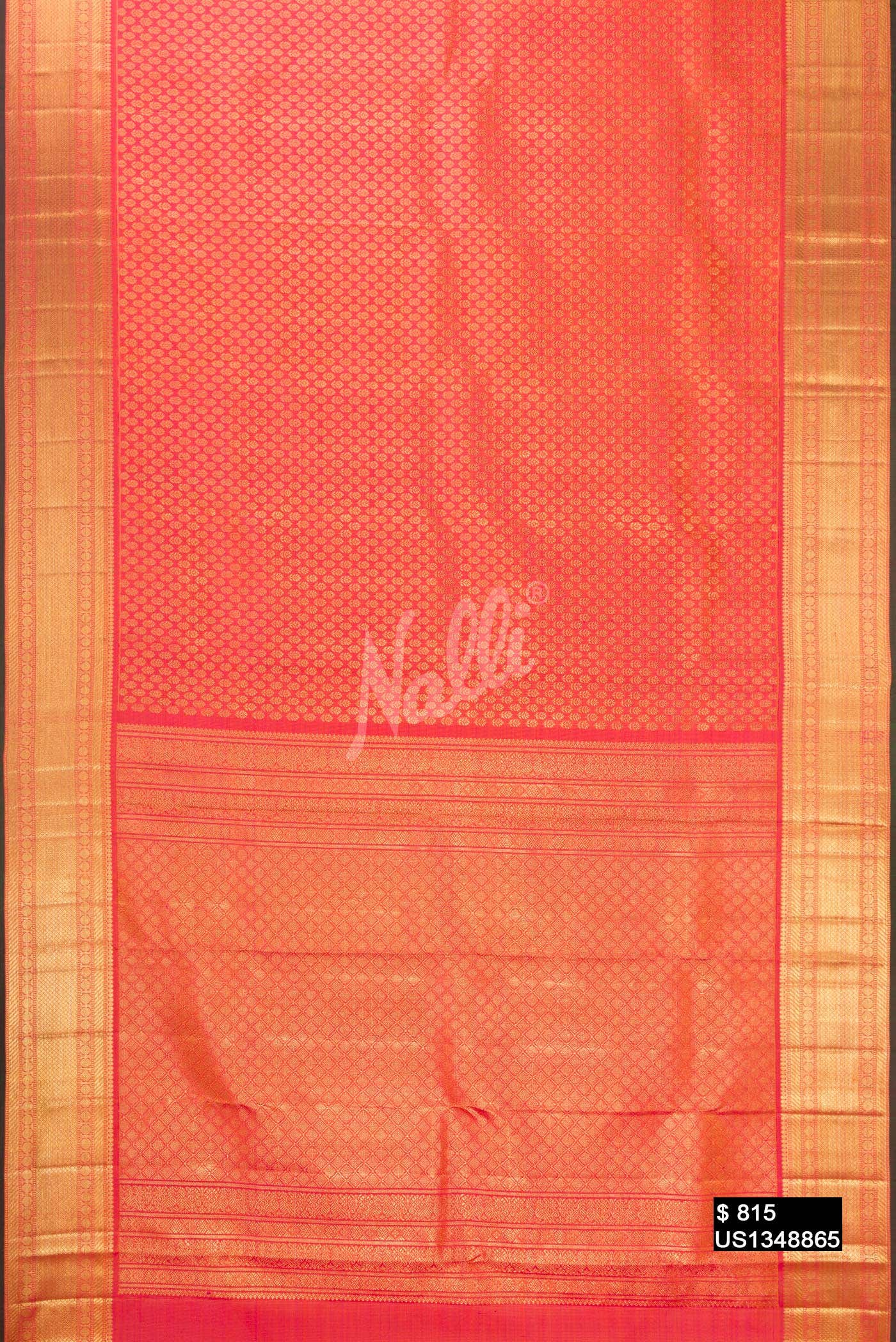 Peach Kanchipuram Silk Saree