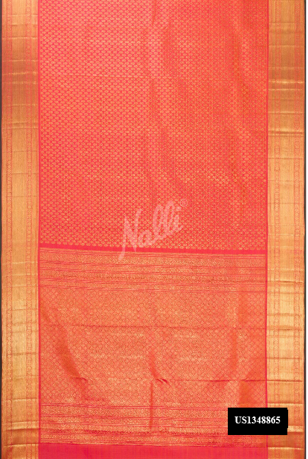 Peach Kanchipuram Silk Saree