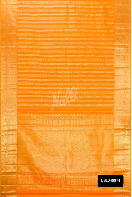 Orange Kanchipuram Silk Saree