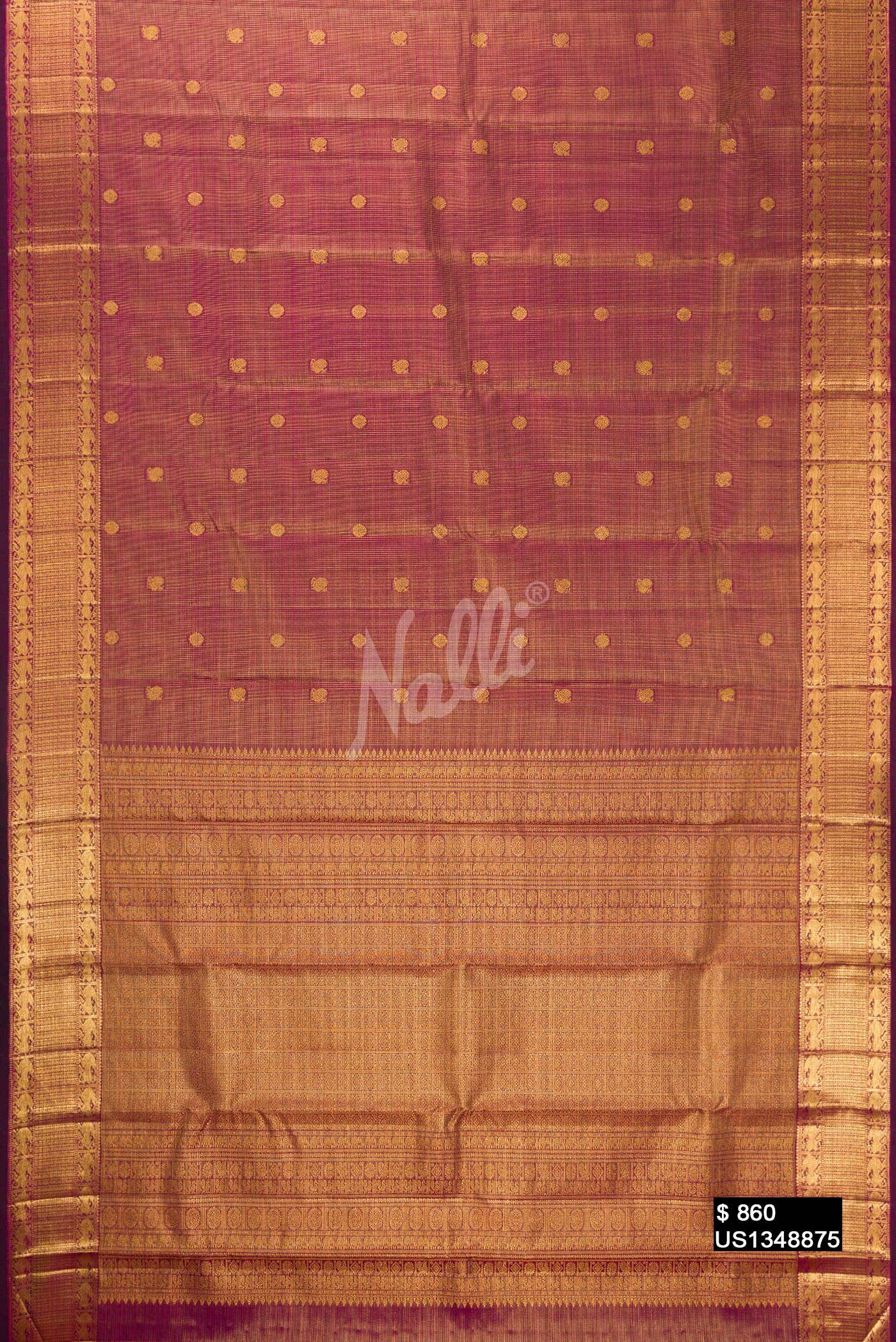 Magenta Kanchipuram Silk Saree
