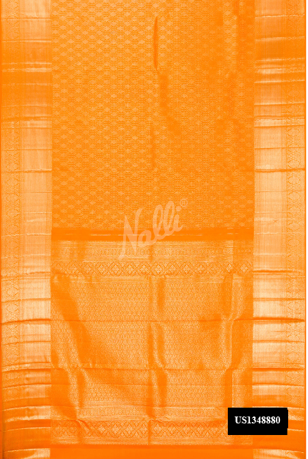 Orange Kanchipuram Silk Saree