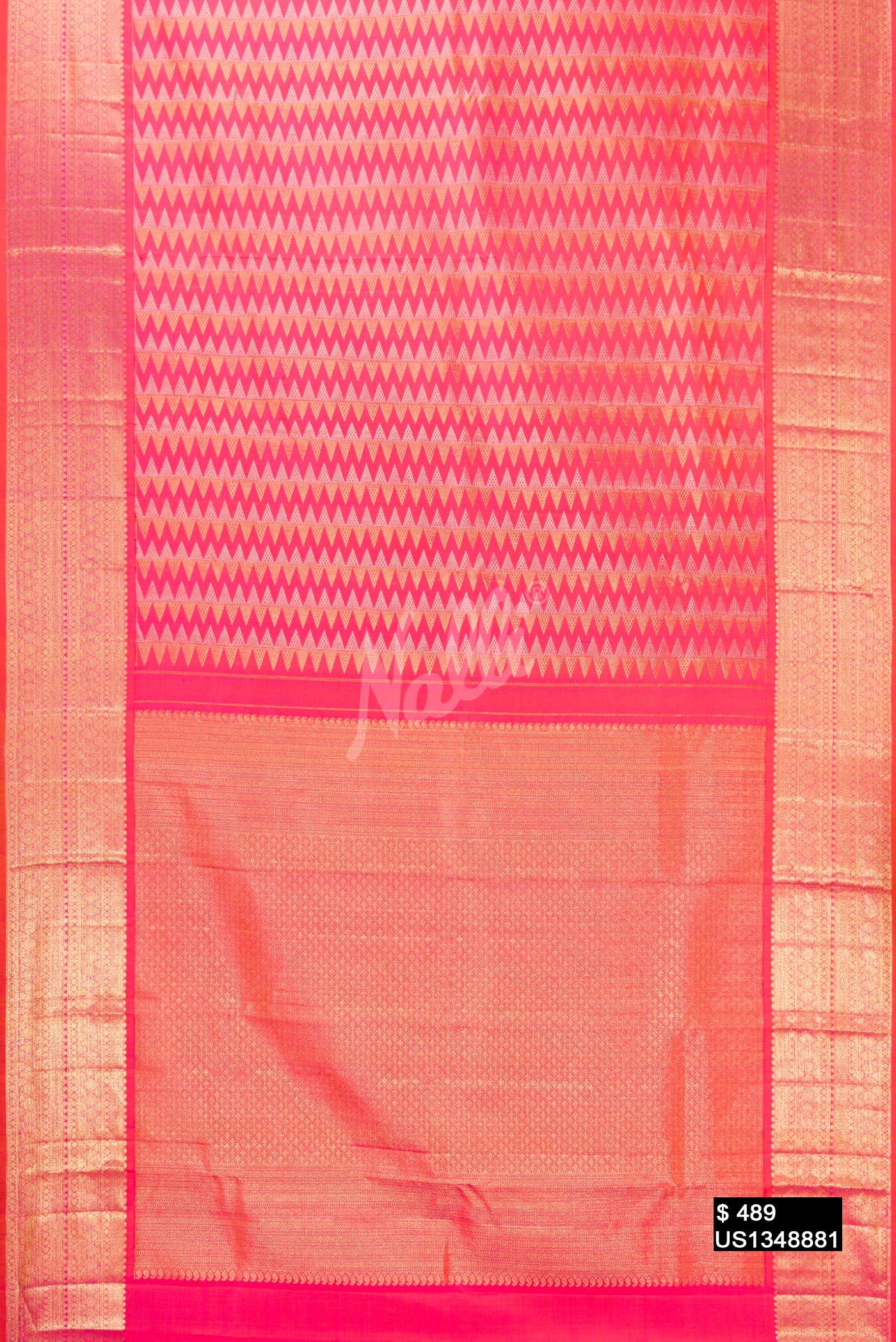 Pink Kanchipuram Silk Saree