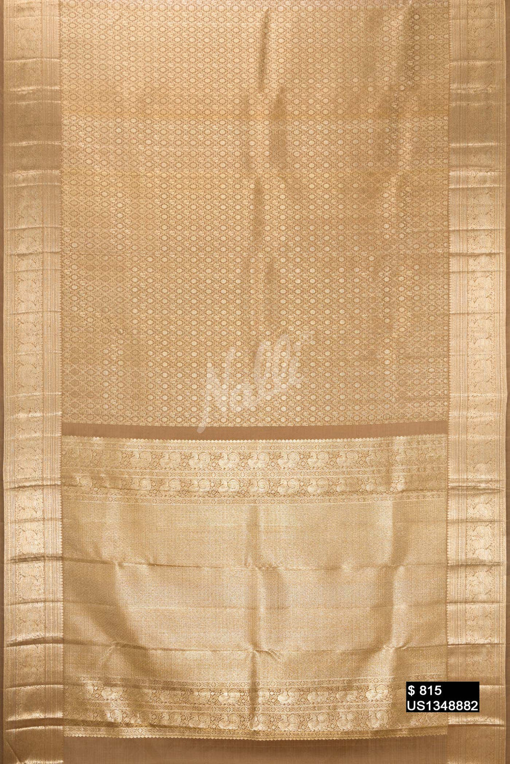 Brown Kanchipuram Silk Saree
