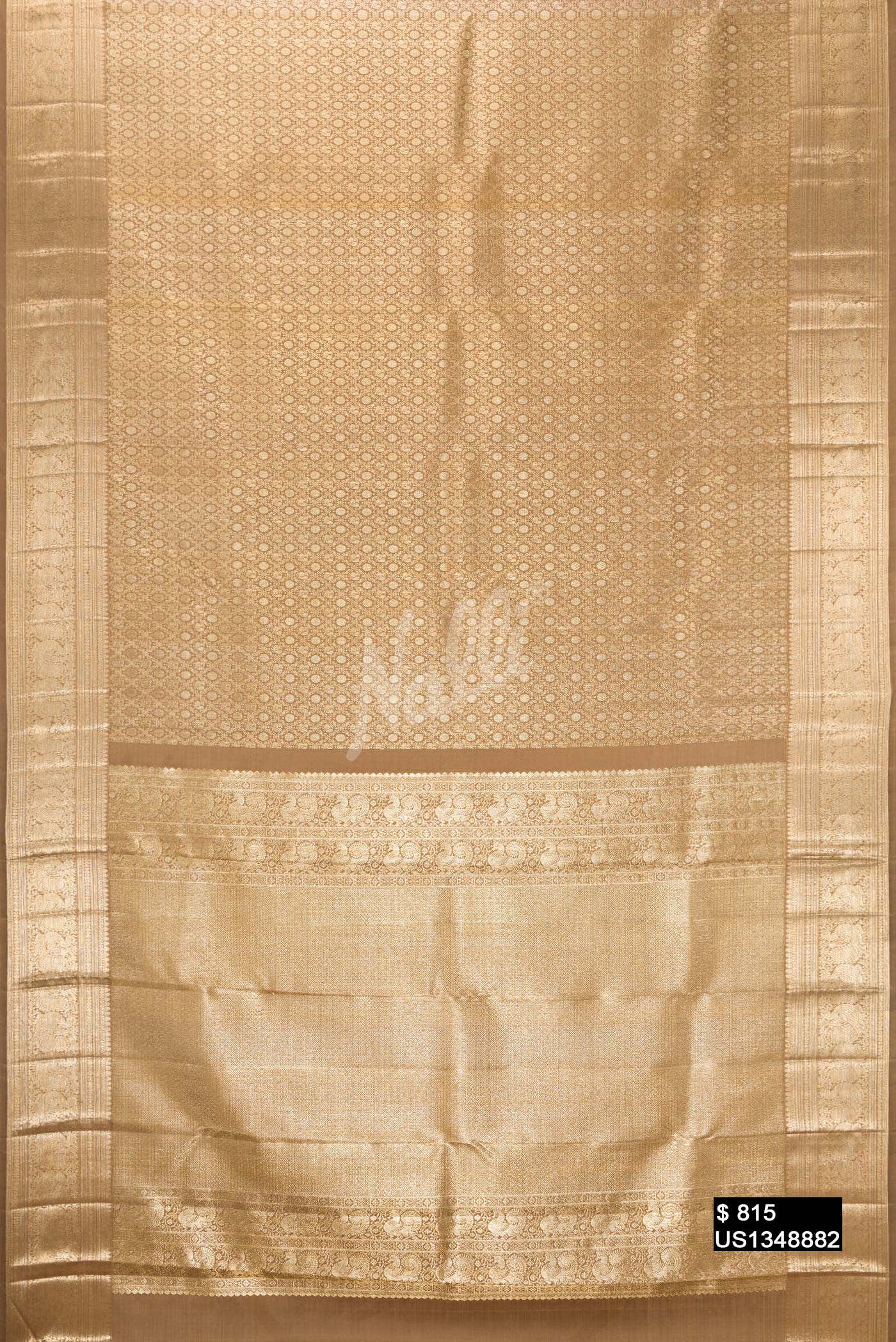 Brown Kanchipuram Silk Saree
