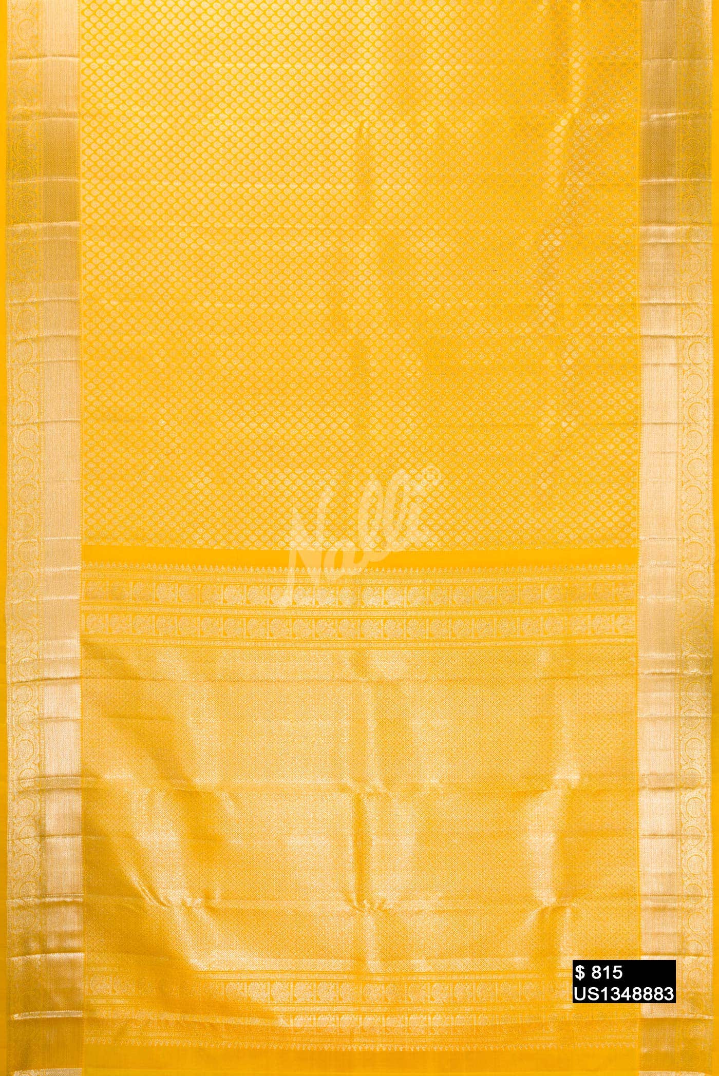 Yellow Kanchipuram Silk Saree