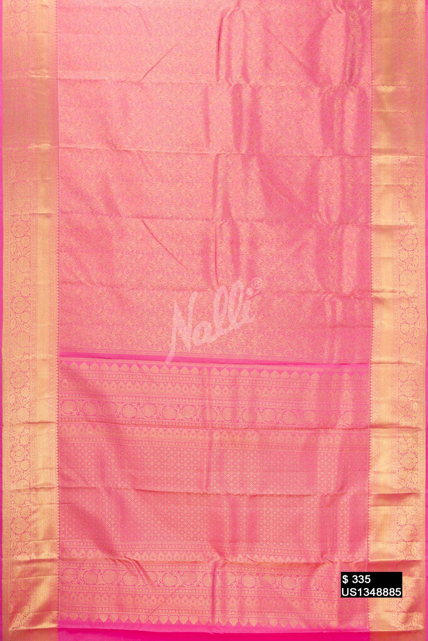 Pink Kanchipuram Silk Saree