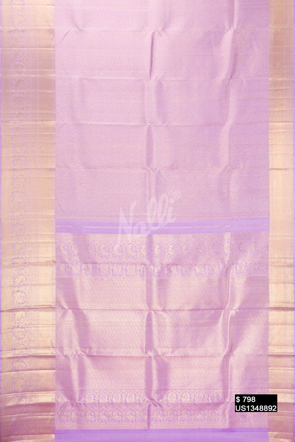 Lilac Kanchipuram Silk Saree