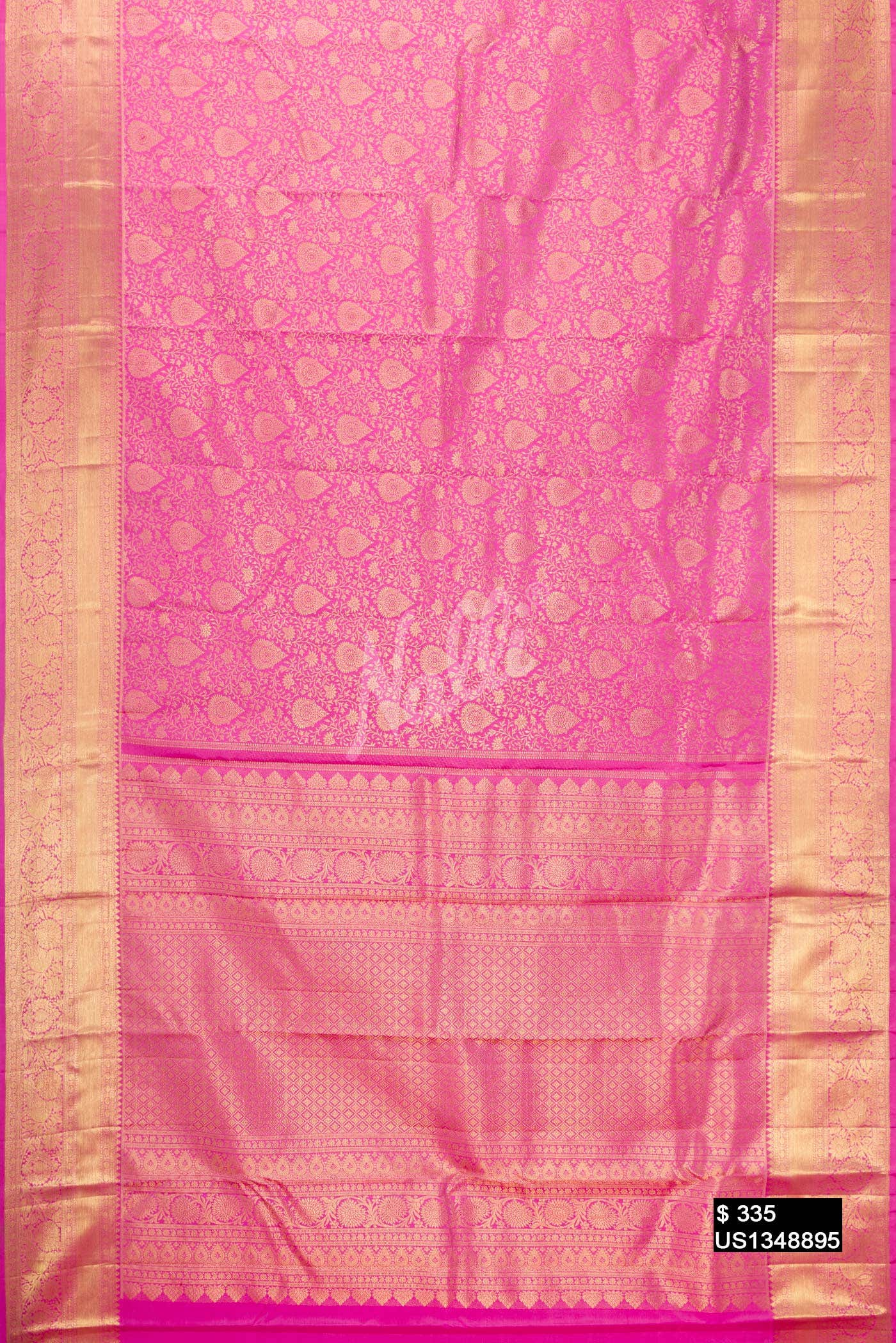Pink Kanchipuram Silk Saree