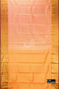 Golden Peach Kanchipuram Tissue Silk Saree