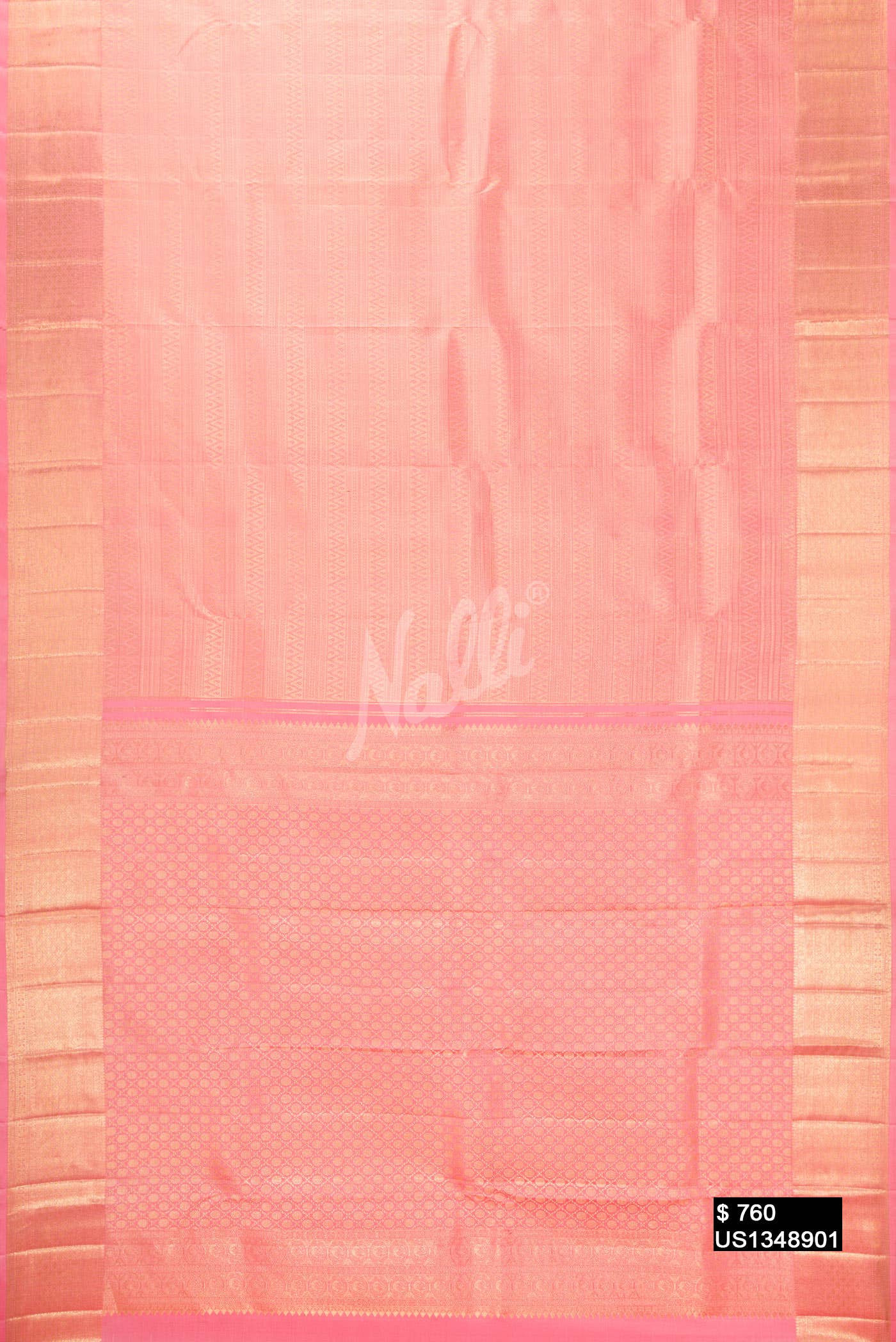 Pink Kanchipuram Silk Saree