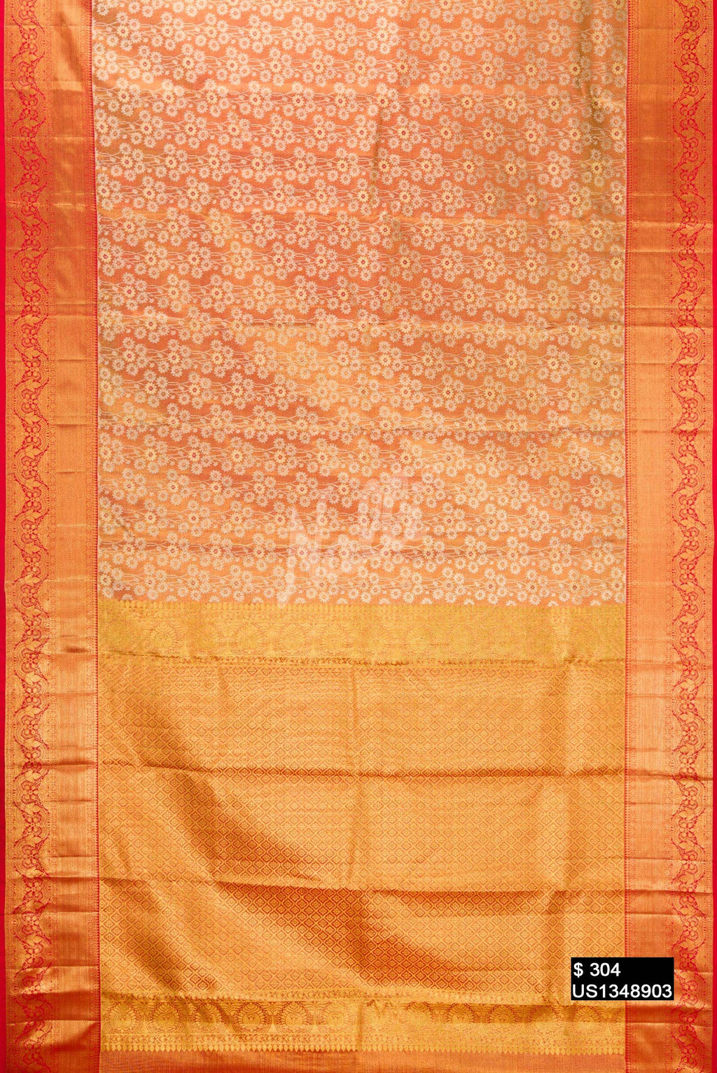 Gold Kanchipuram Tissue Silk Saree