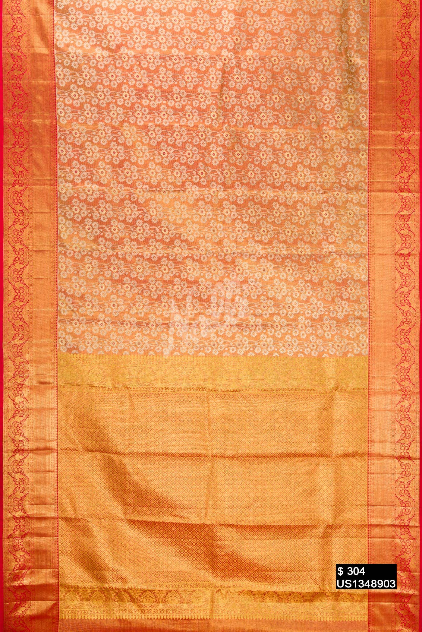 Gold Kanchipuram Tissue Silk Saree