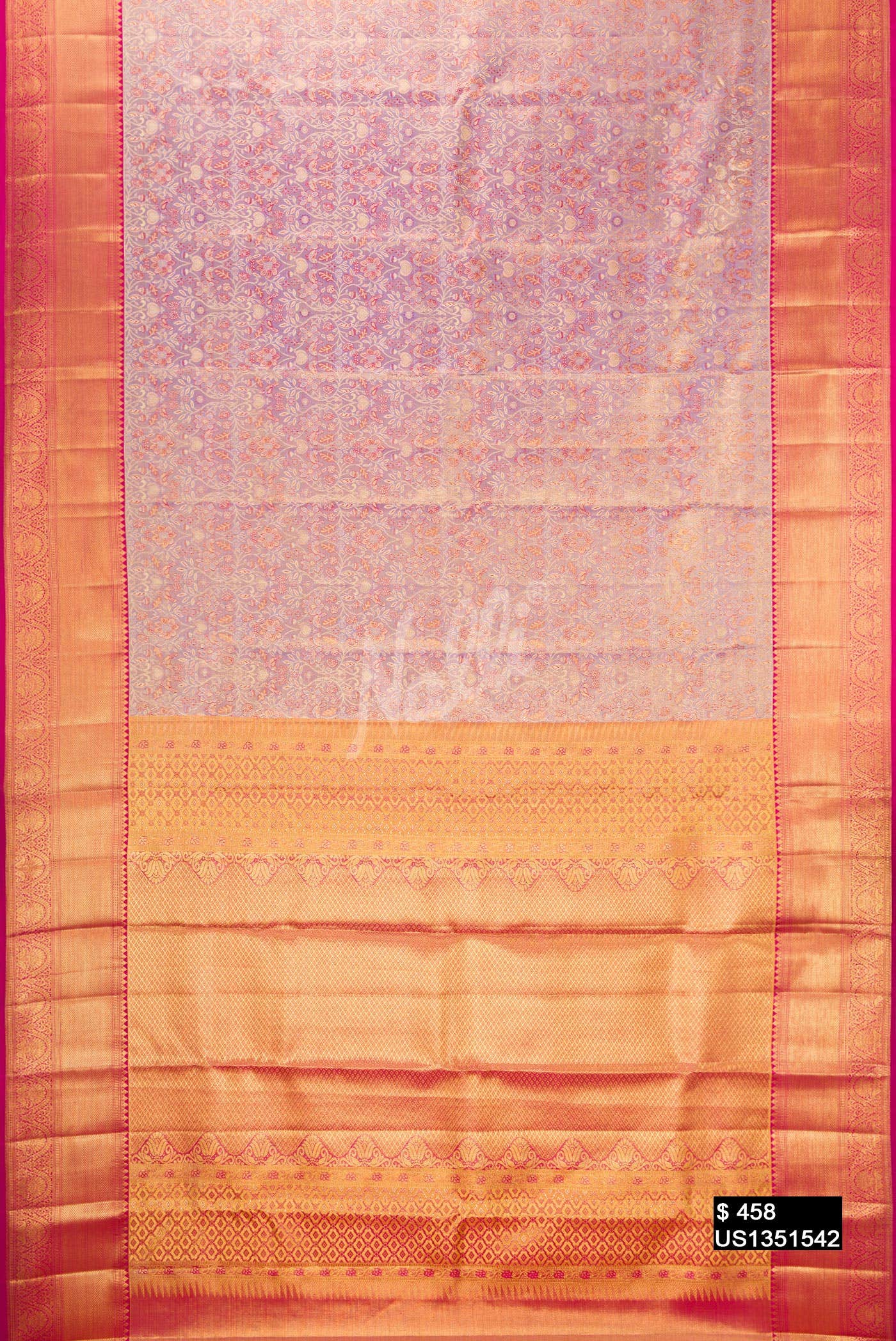 Purple Kanchipuram Tissue Silk Saree