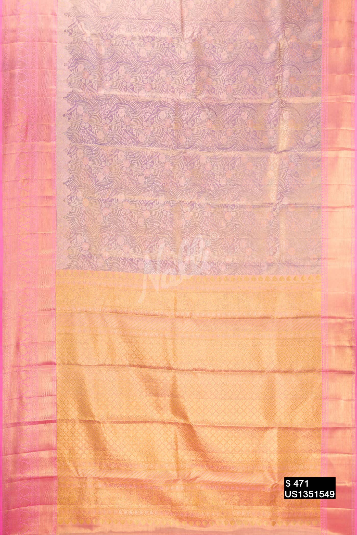 Pink Kanchipuram Tissue Silk Saree