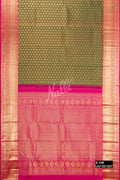 Bottle Green Kanchipuram Silk Saree