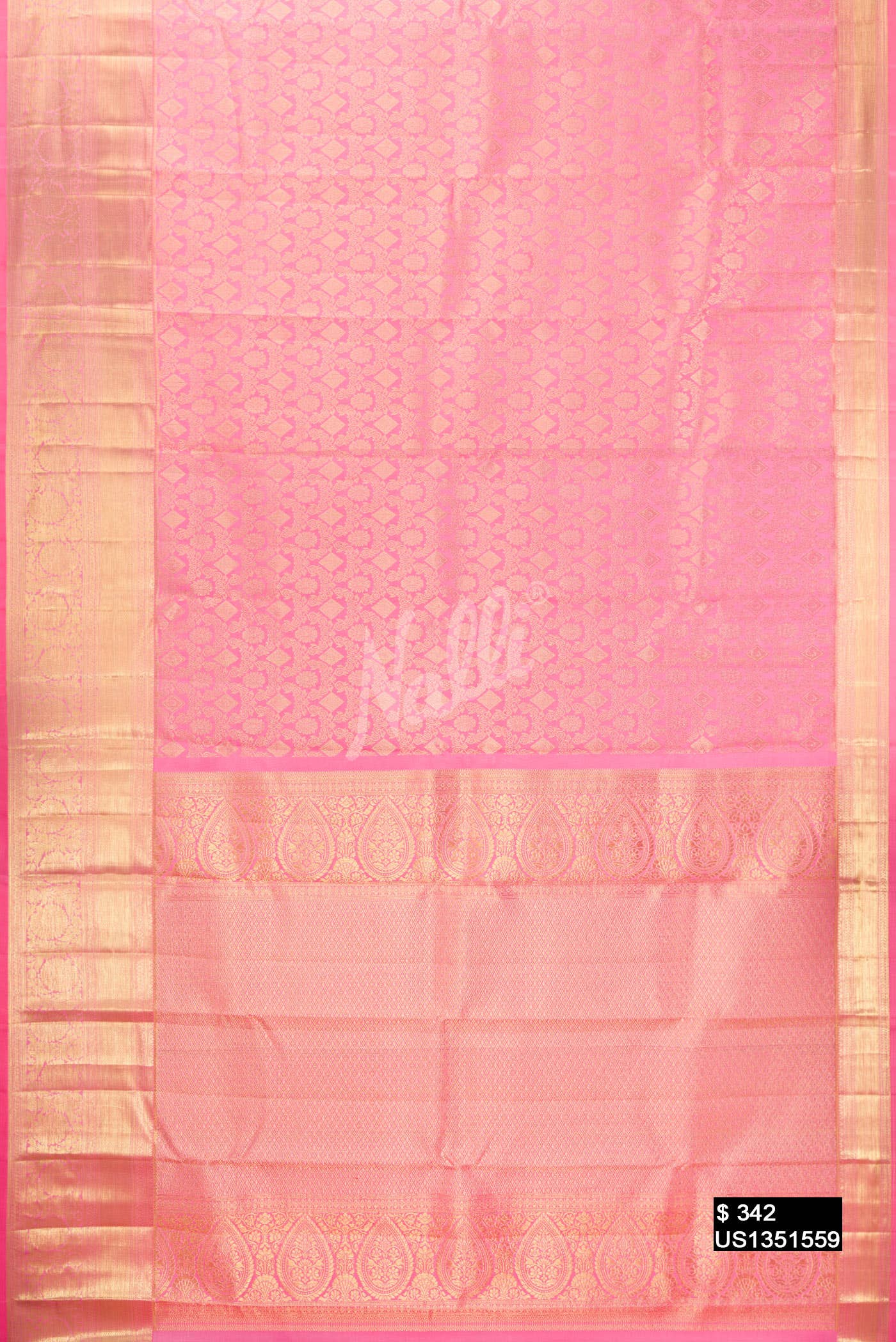 Pink Kanchipuram Silk Saree