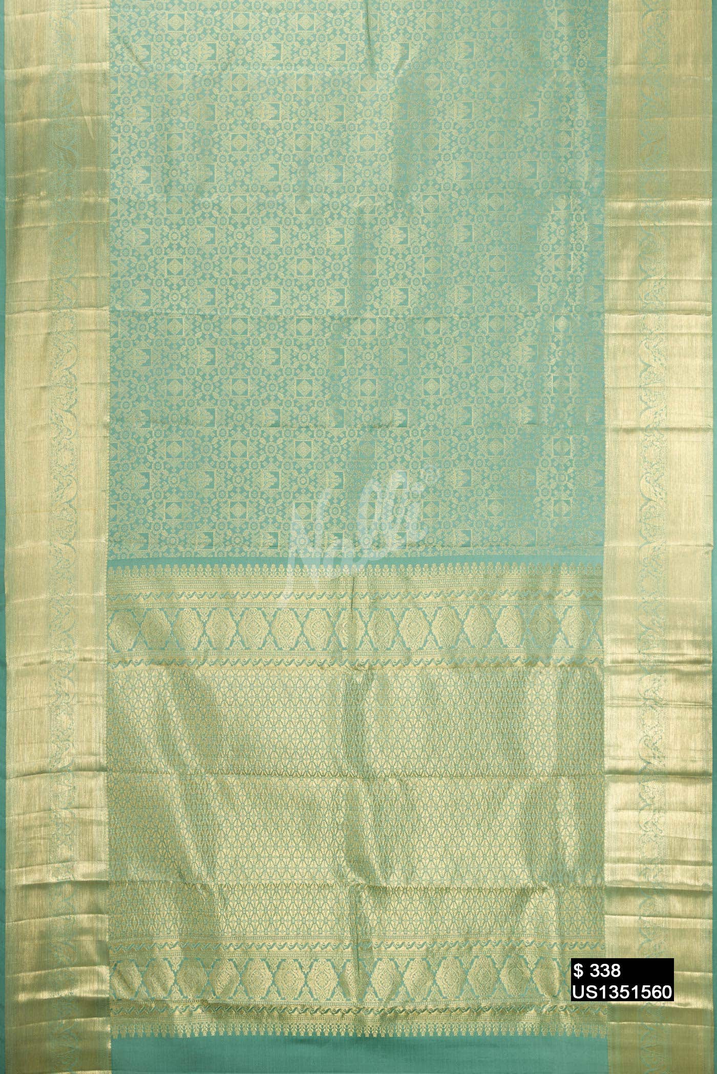 Light Green Kanchipuram Silk Saree