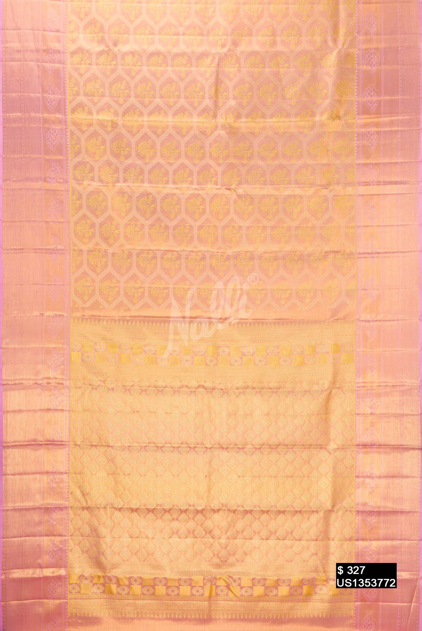 Pink Kanchipuram Tissue Silk Saree