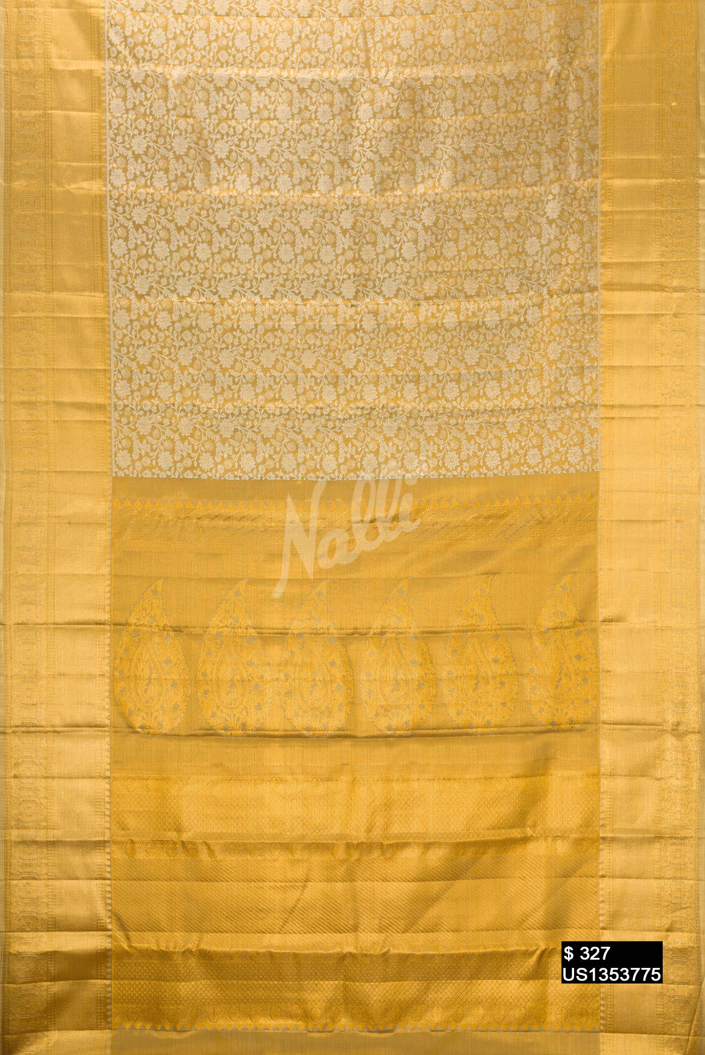 Gold Kanchipuram Tissue Silk Saree