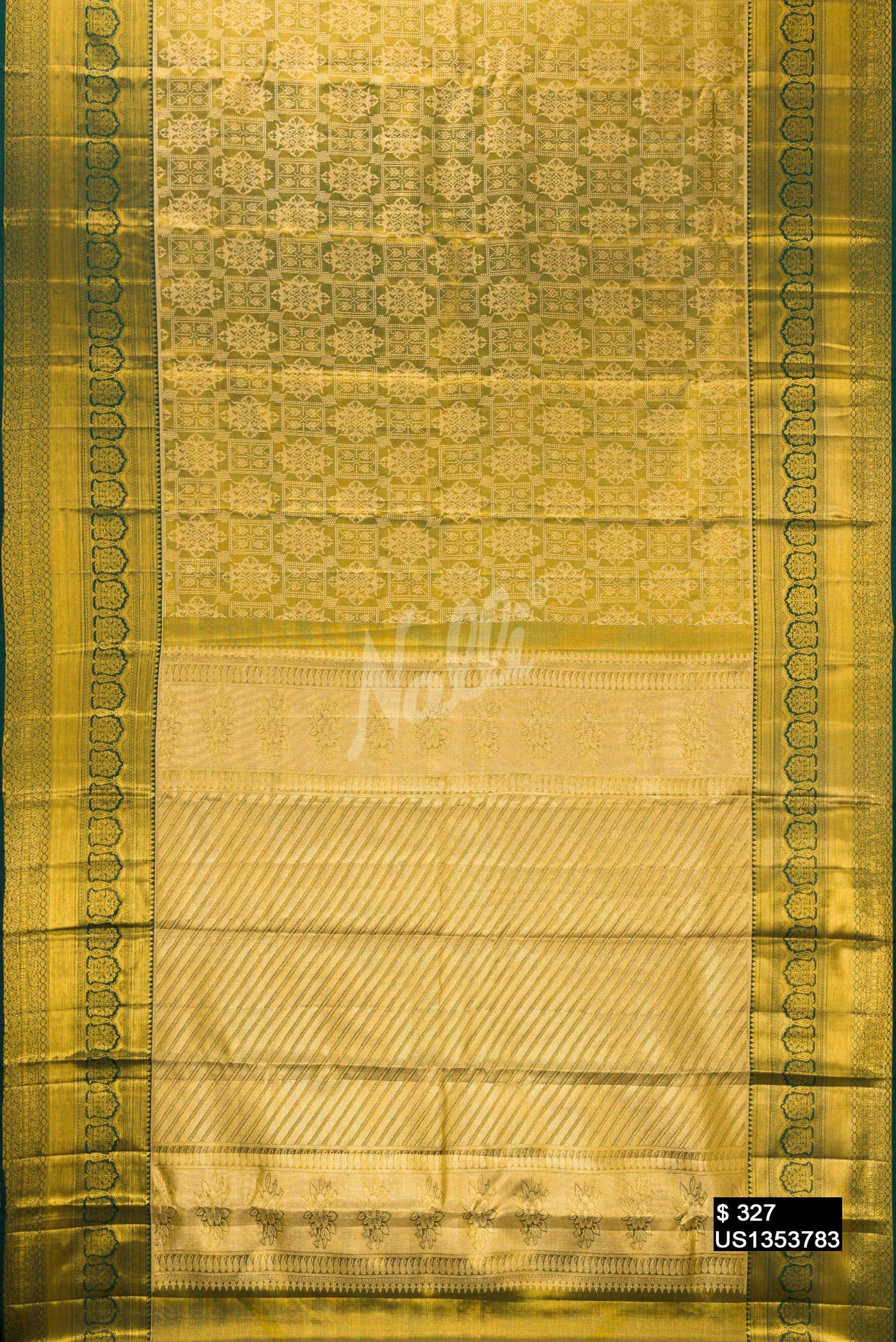 Green Kanchipuram Tissue Silk Saree