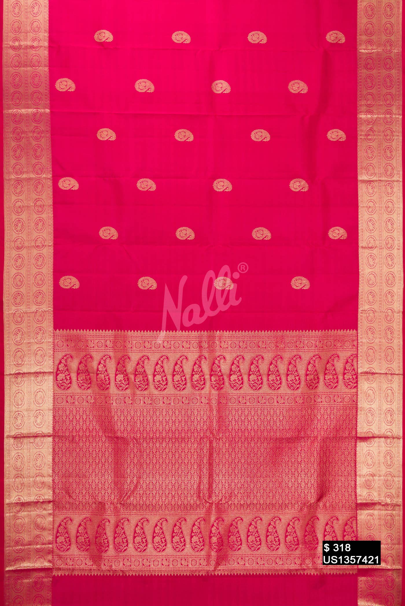 Magenta Kanchipuram Silk Saree