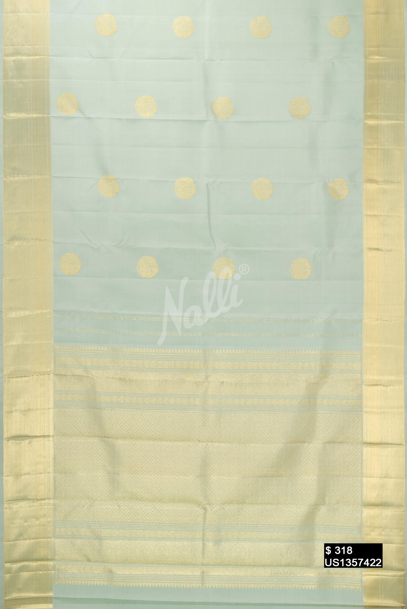Light Green Kanchipuram Silk Saree