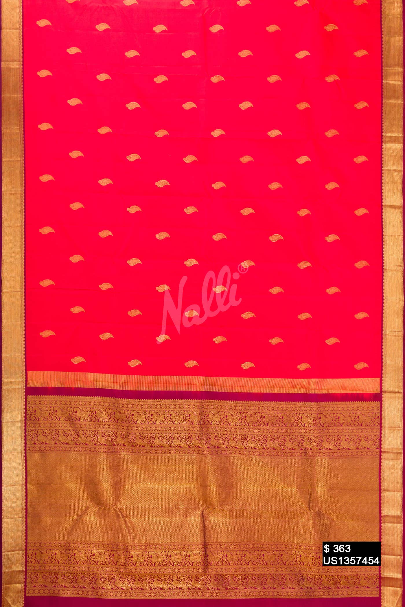 Red Kanchipuram Silk Saree