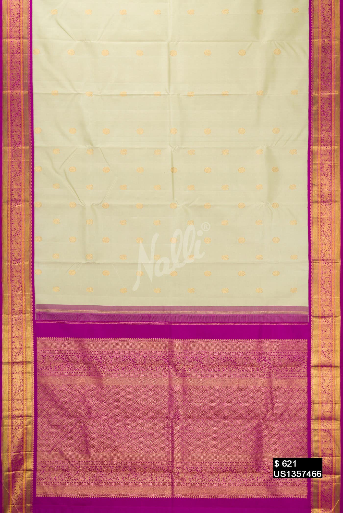 Pista Green Kanchipuram Silk Saree