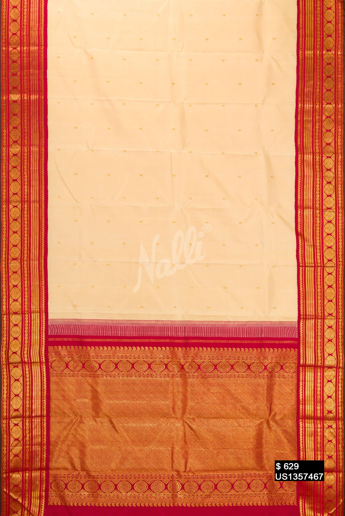 Sandal Kanchipuram Silk Saree