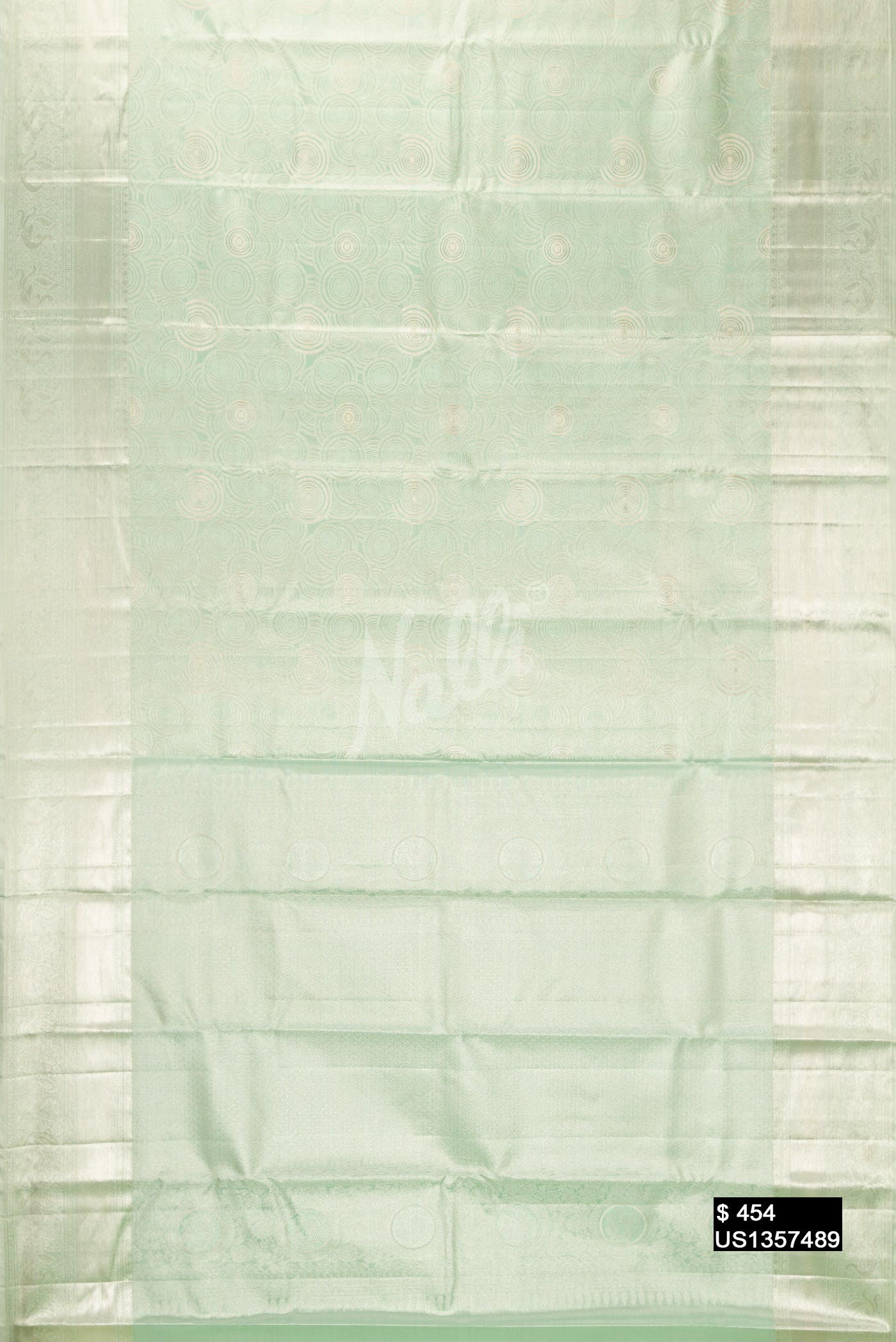 Light Green Kanchipuram Tissue Silk Saree