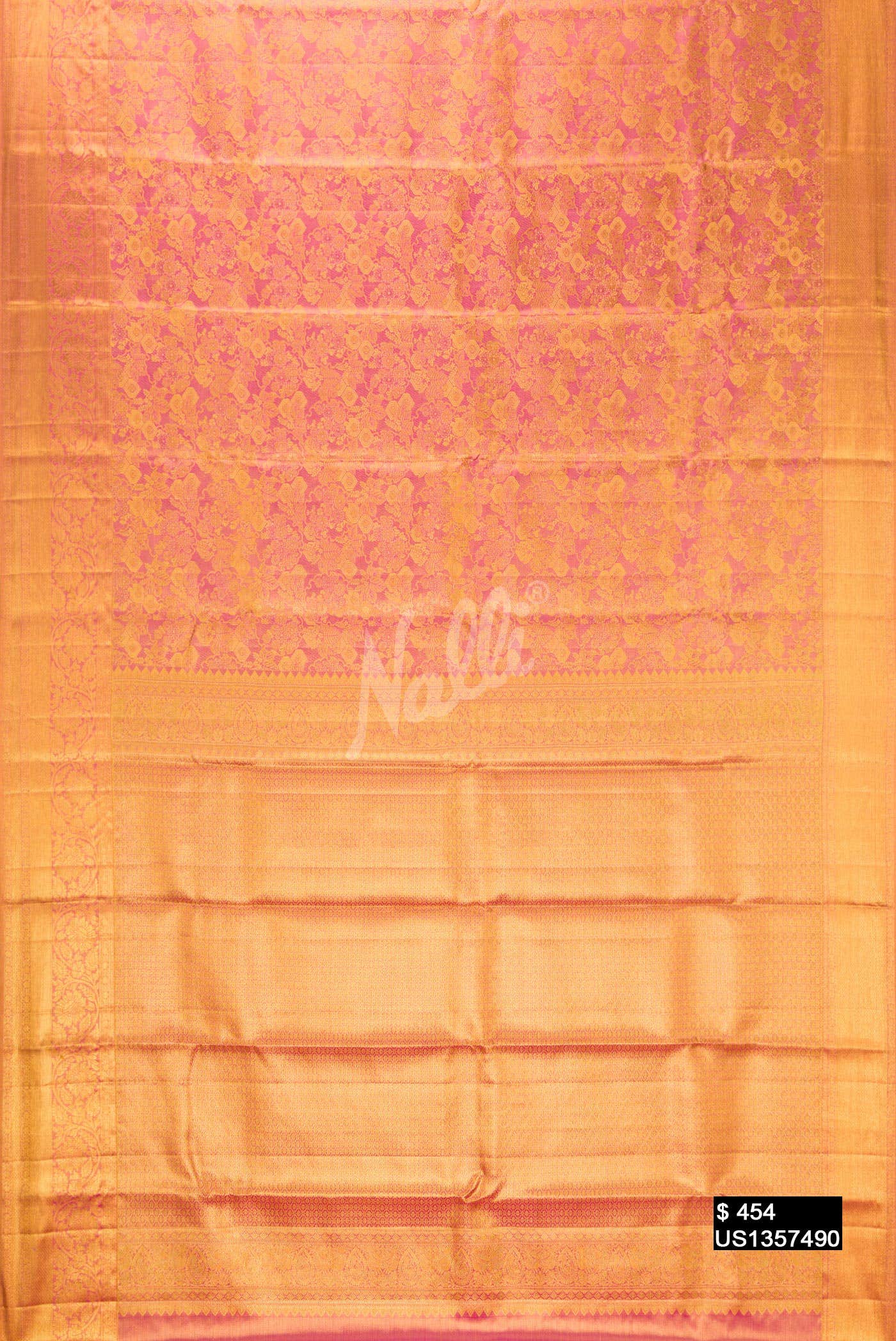 Pink Kanchipuram Tissue Silk Saree