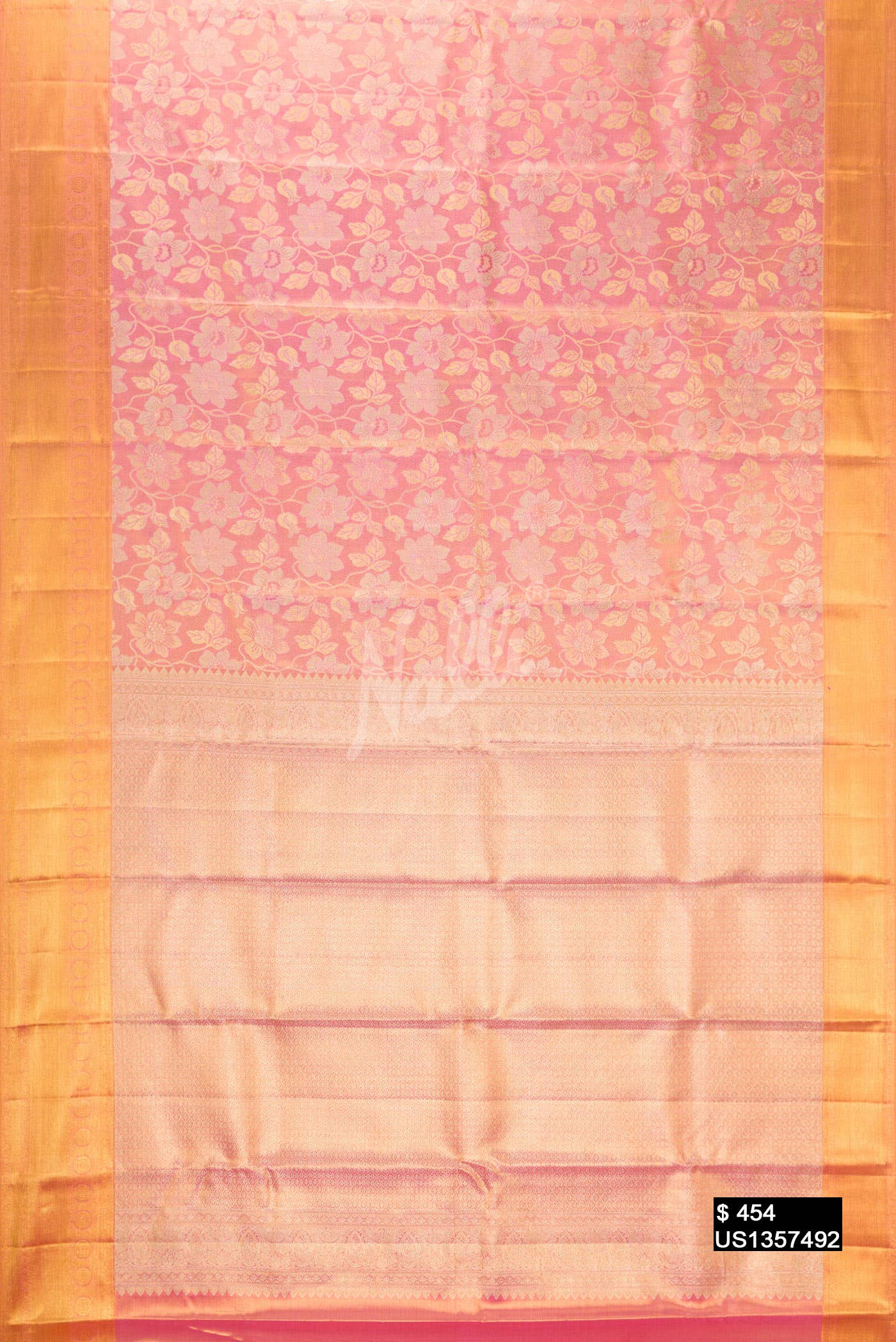Pink Kanchipuram Tissue Silk Saree