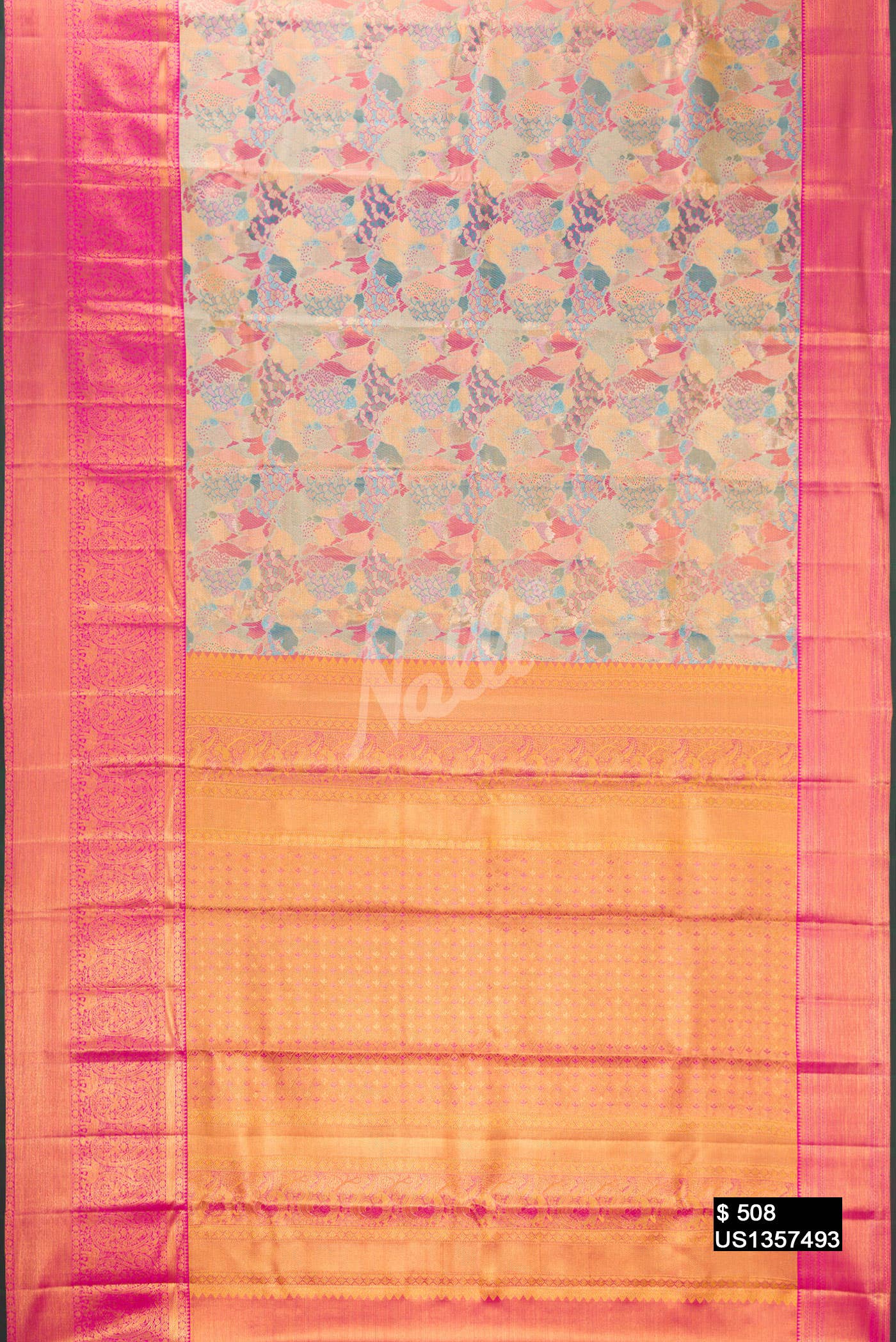 Gold Kanchipuram Tissue Silk Saree
