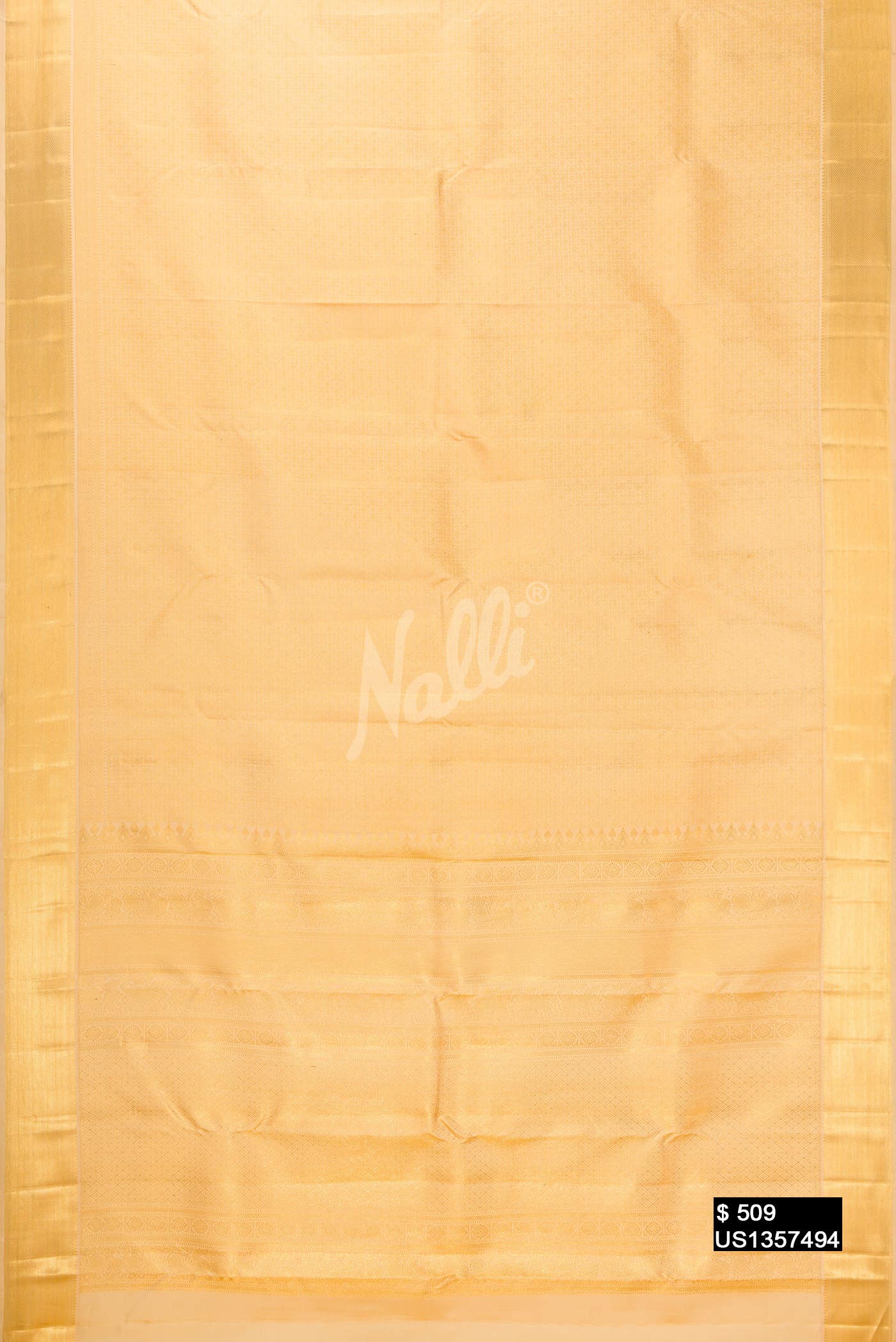 Off White Kanchipuram Silk Saree