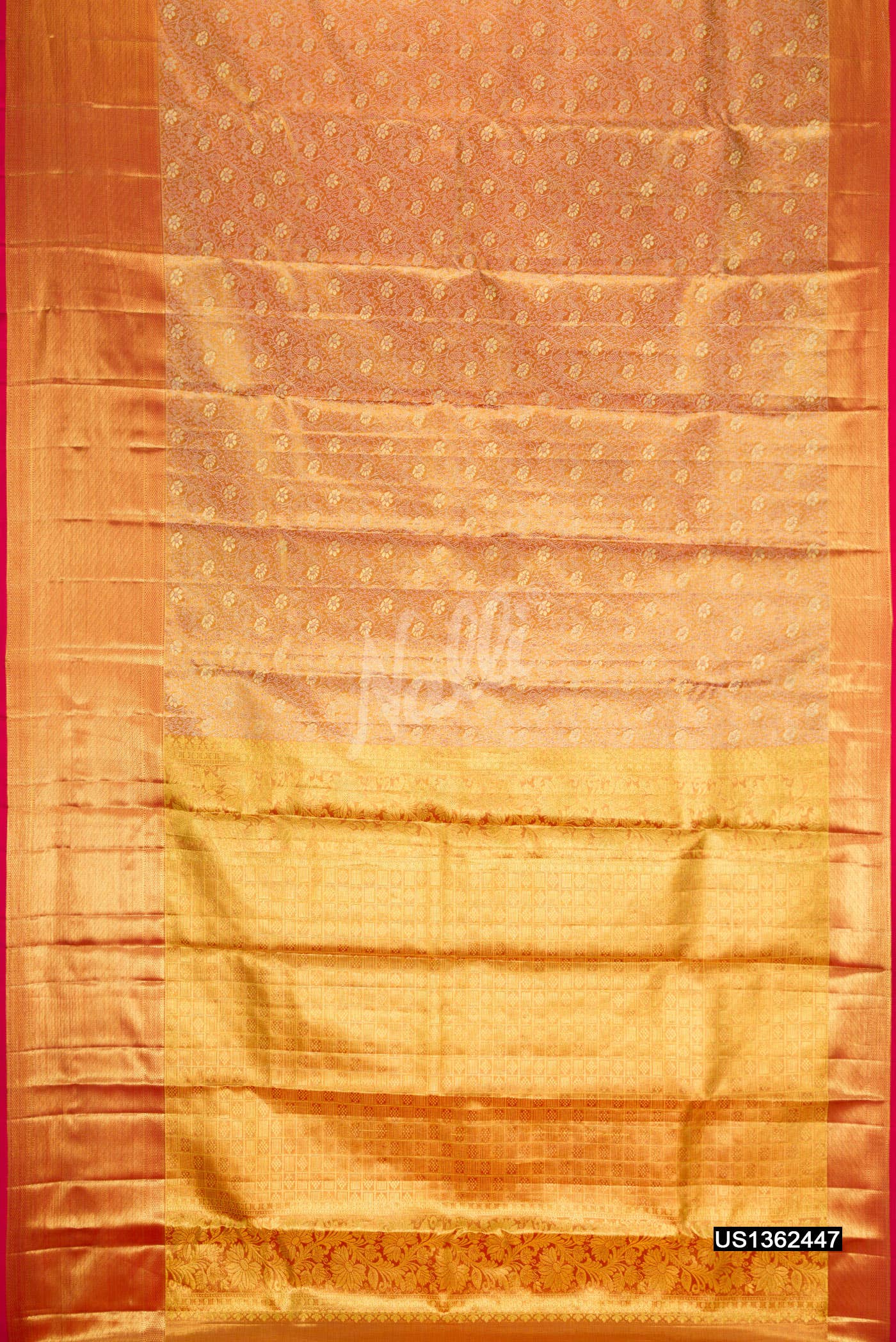 Gold Kanchipuram Tissue Silk Saree