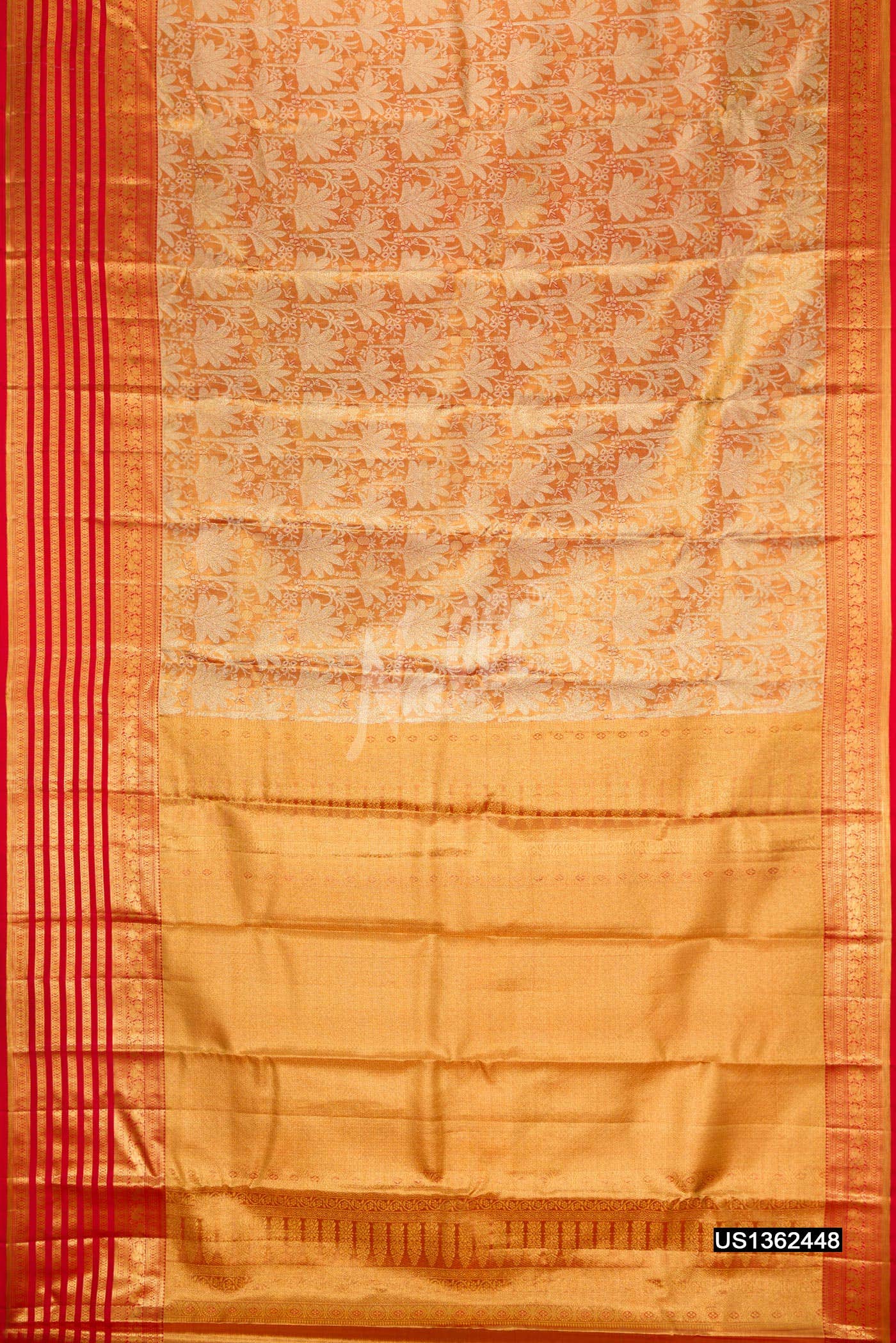 Red Kanchipuram Tissue Silk Saree
