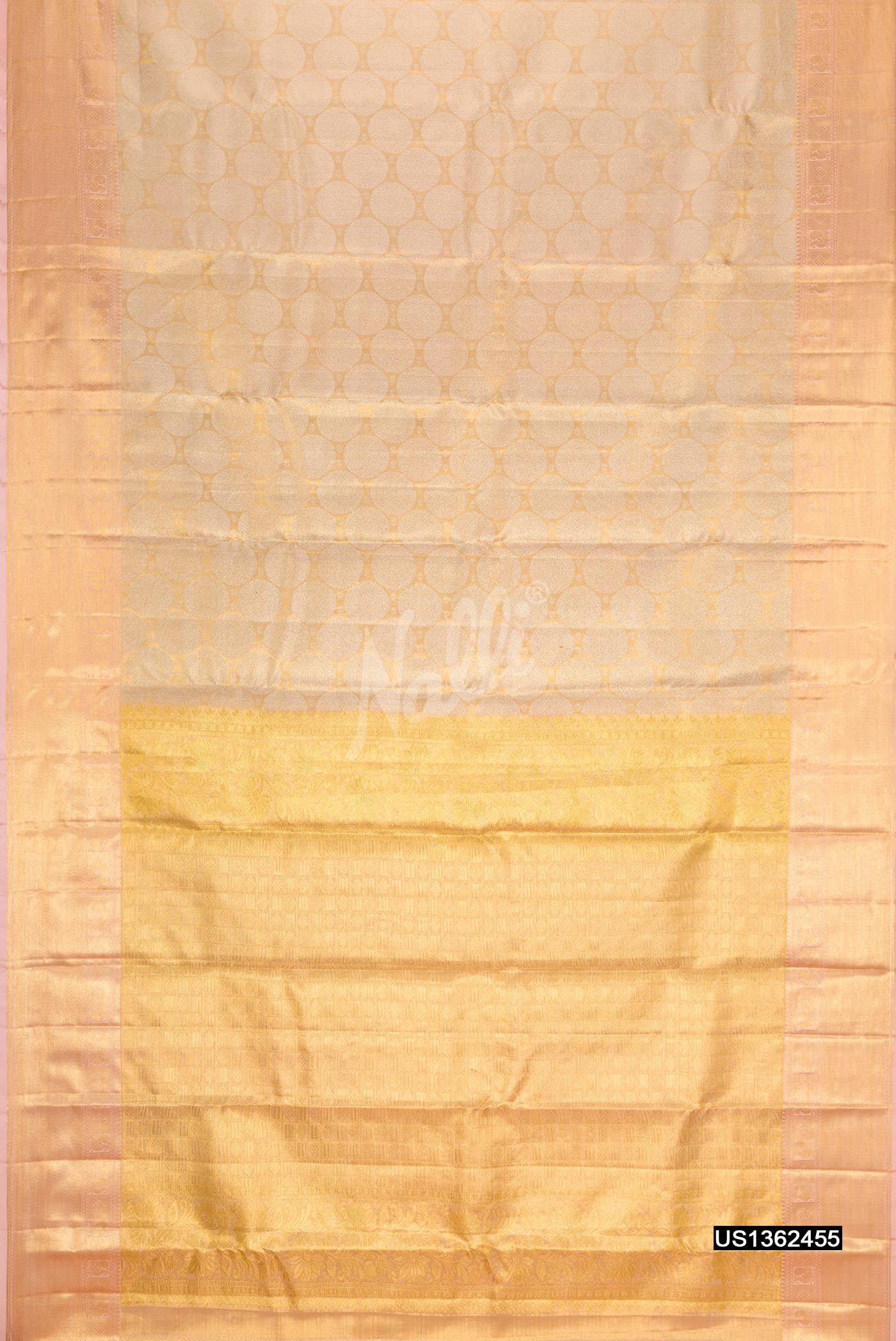 Rose Gold Kanchipuram Tissue Silk Saree