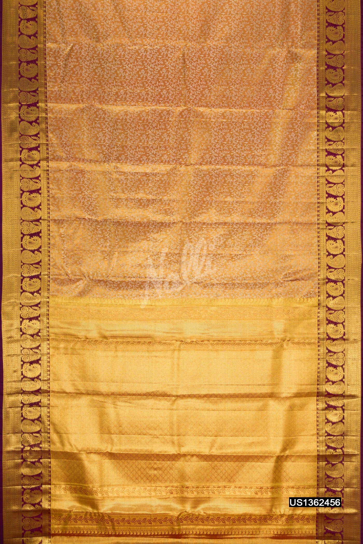 Gold Kanchipuram Tissue Silk Saree
