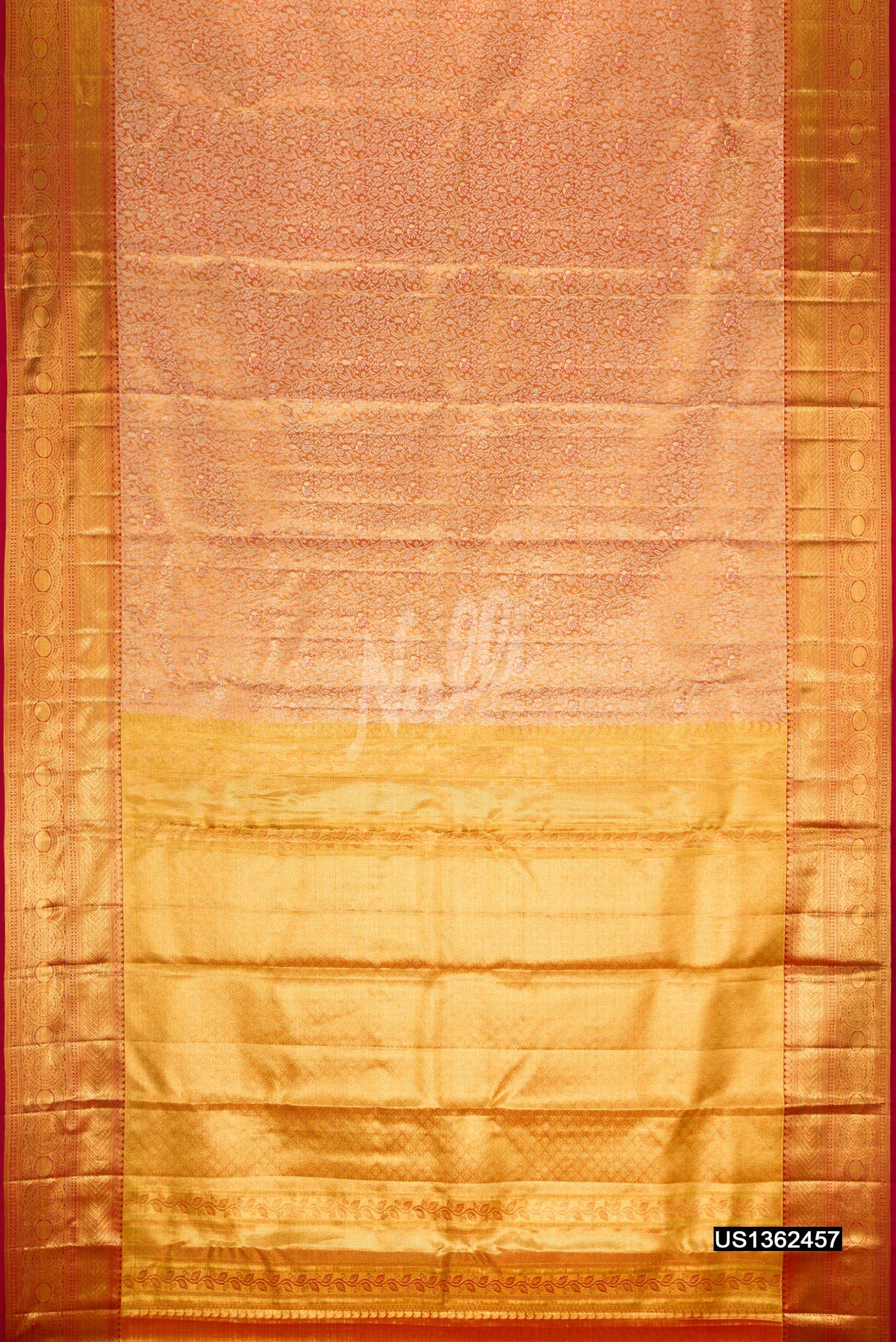 Maroon Kanchipuram Tissue Silk Saree