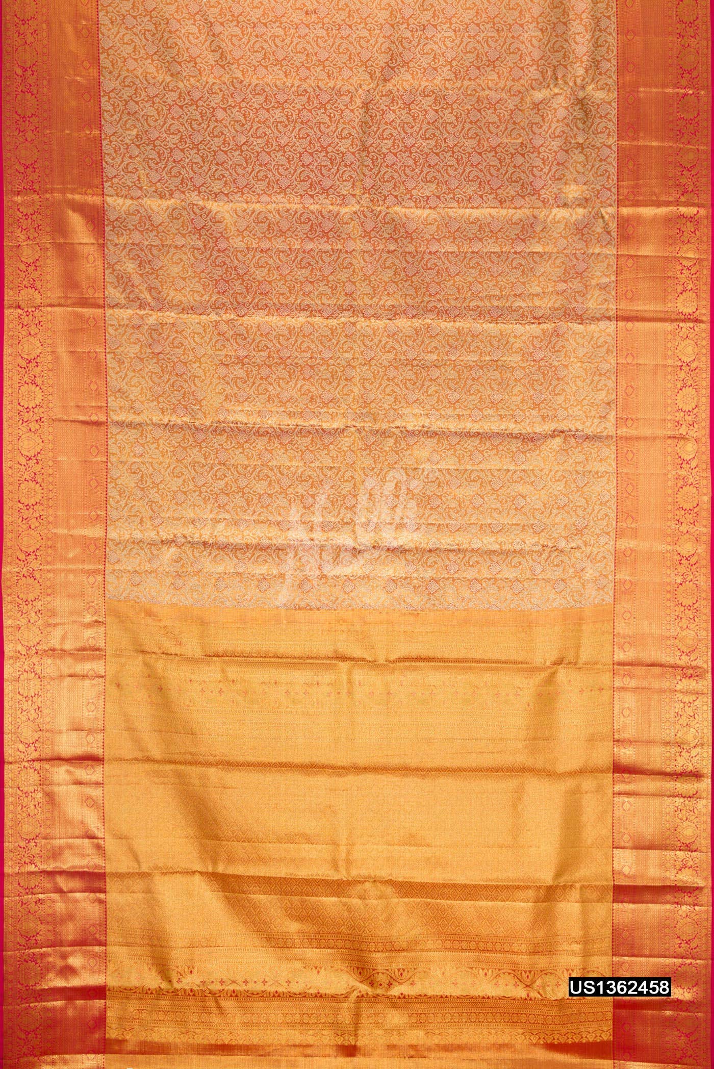 Dark Pink Kanchipuram Tissue Silk Saree
