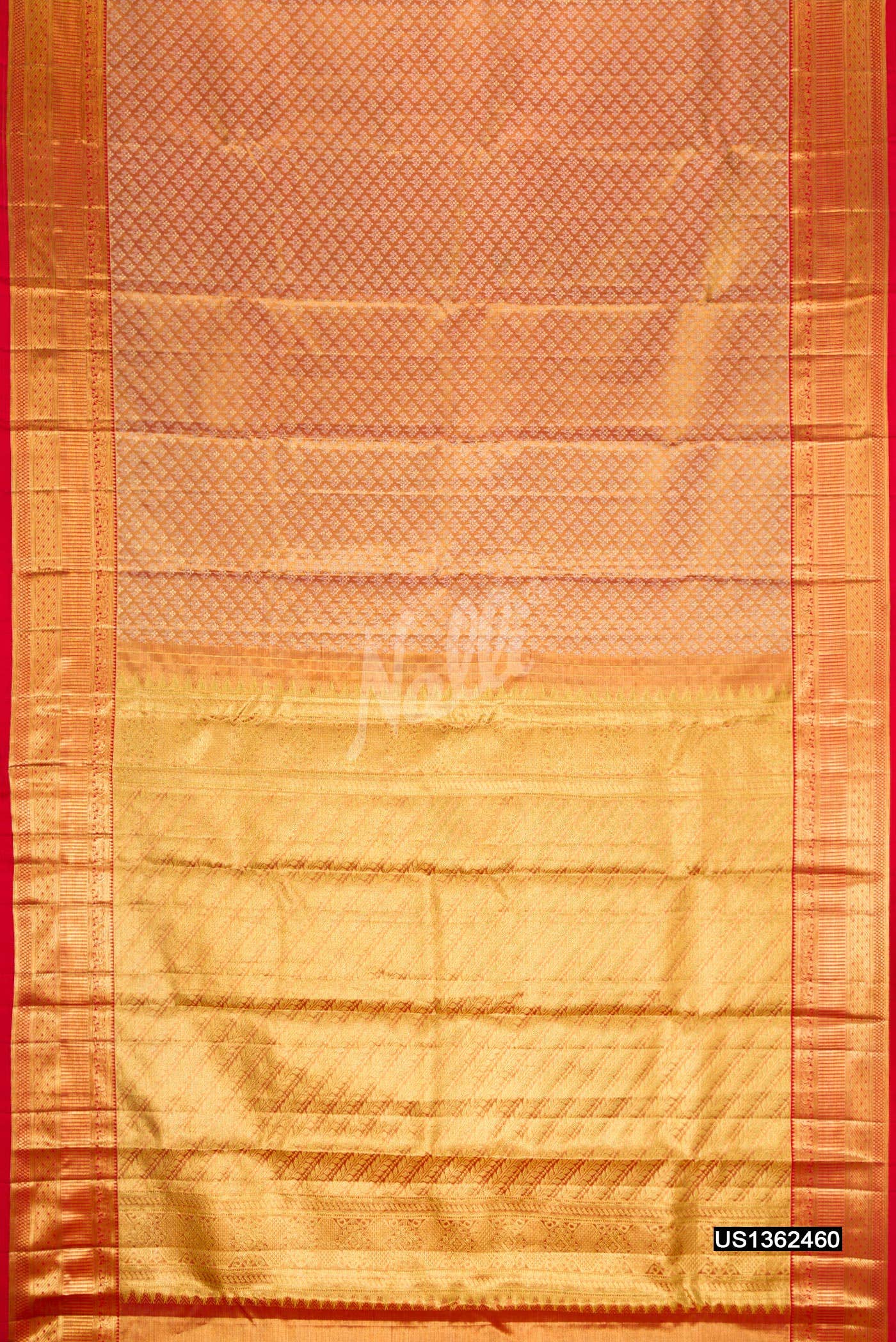 Red Kanchipuram Tissue Silk Saree