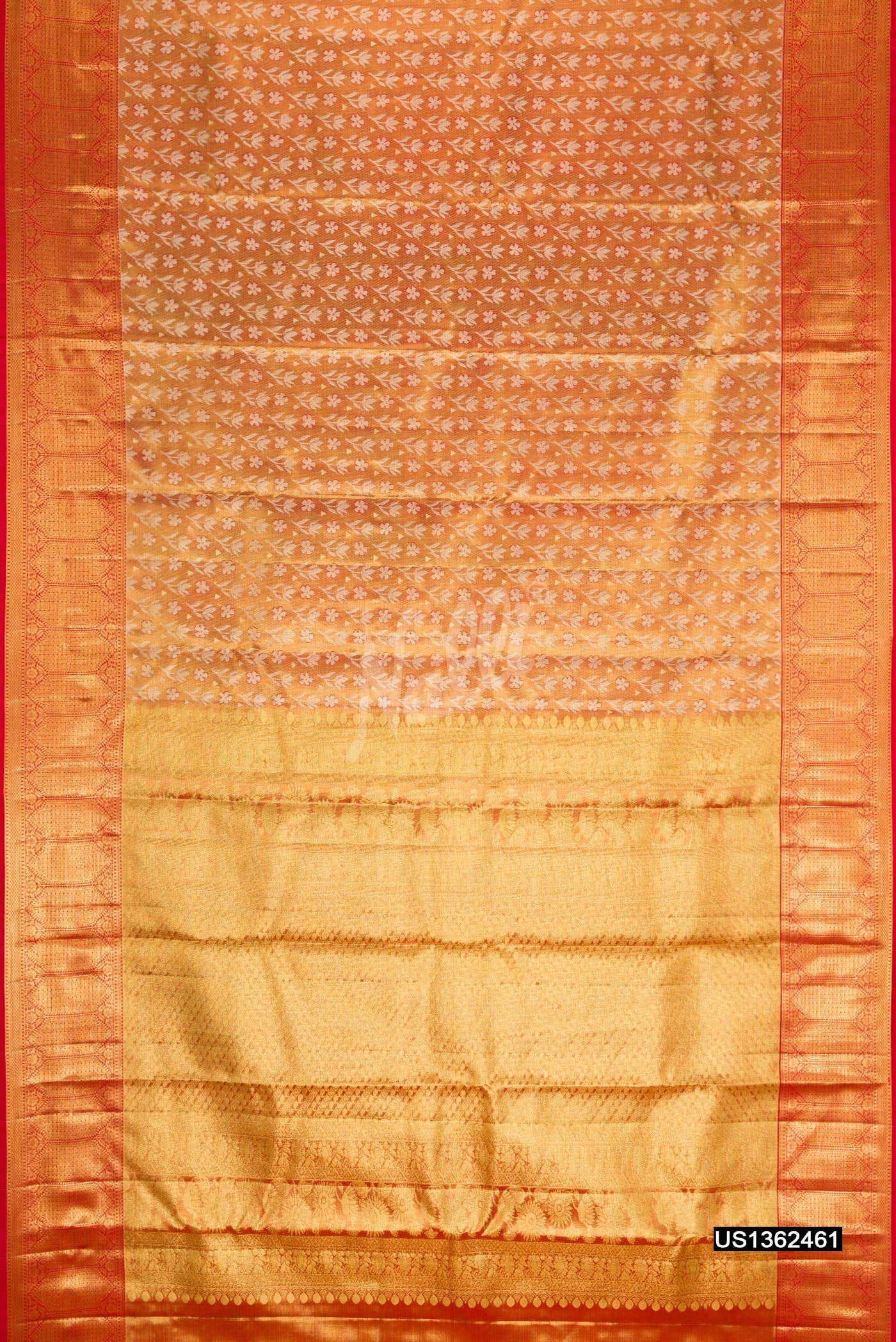 Red Kanchipuram Tissue Silk Saree