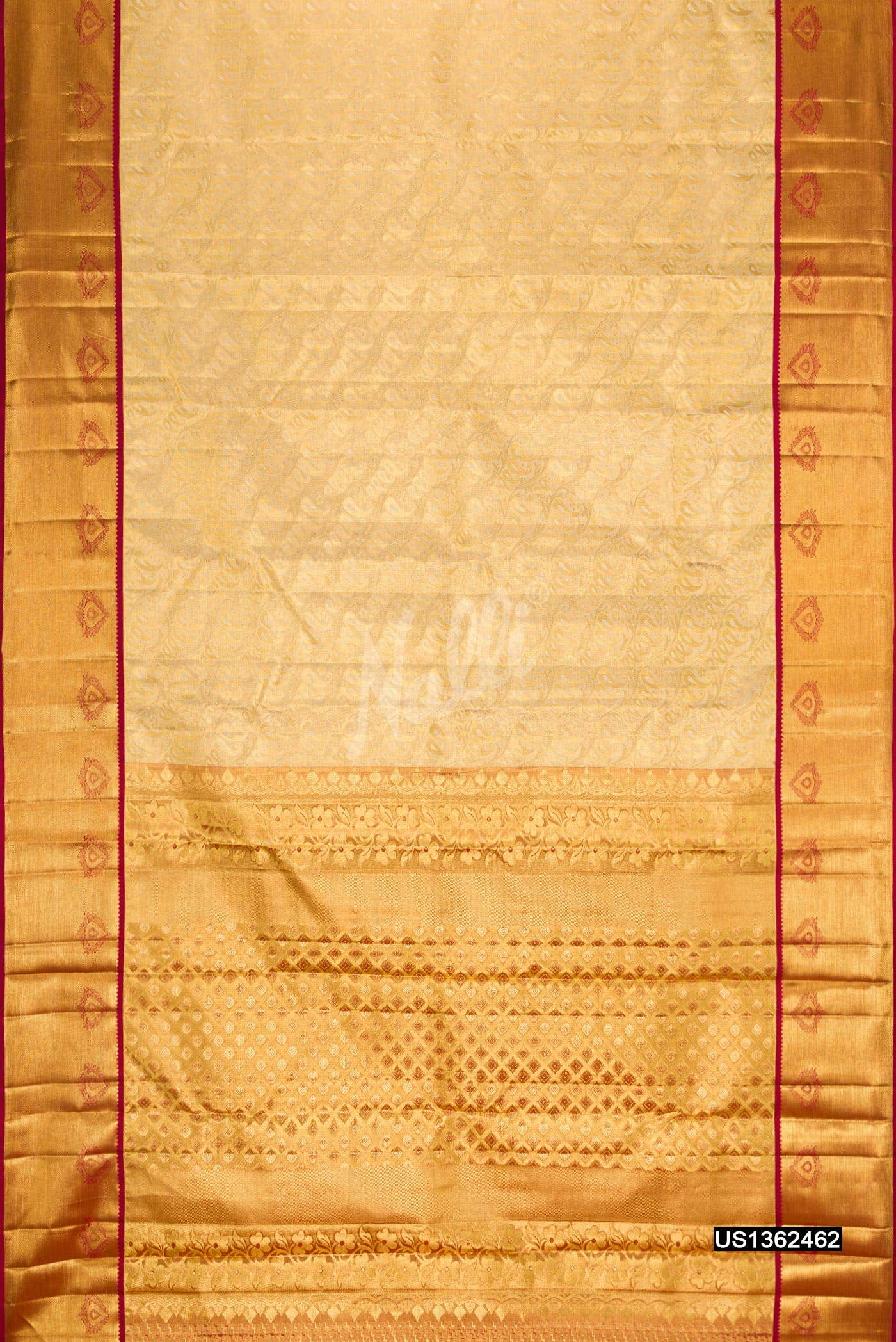 Sandal Kanchipuram Tissue Silk Saree
