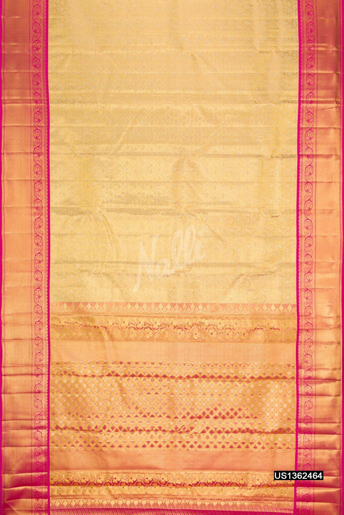 Sandal Kanchipuram Tissue Silk Saree