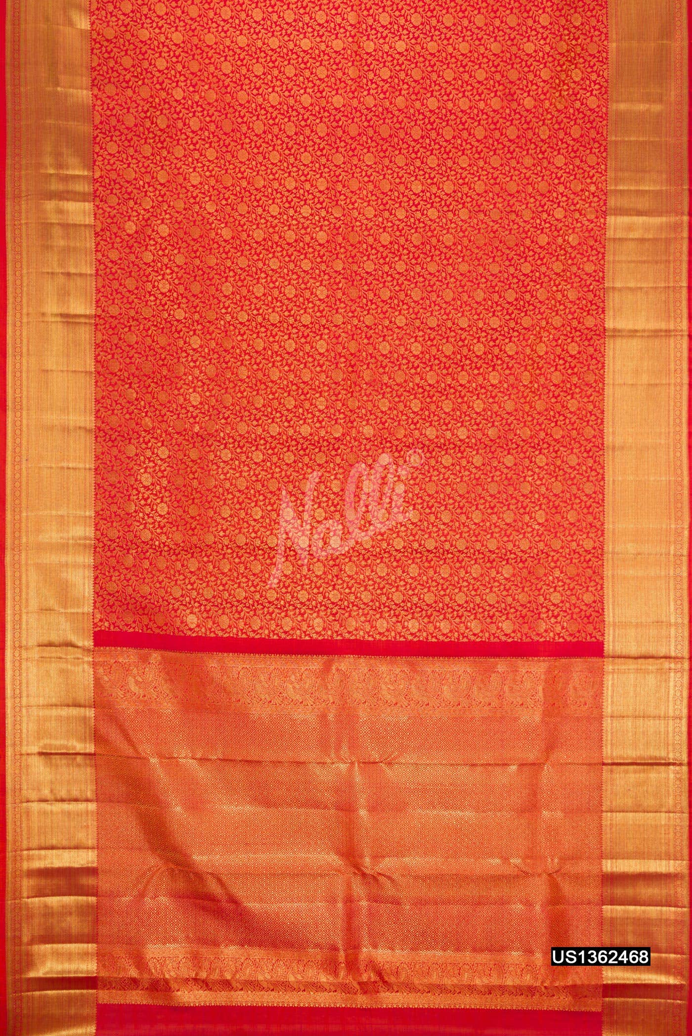 Orange Kanchipuram Silk Saree