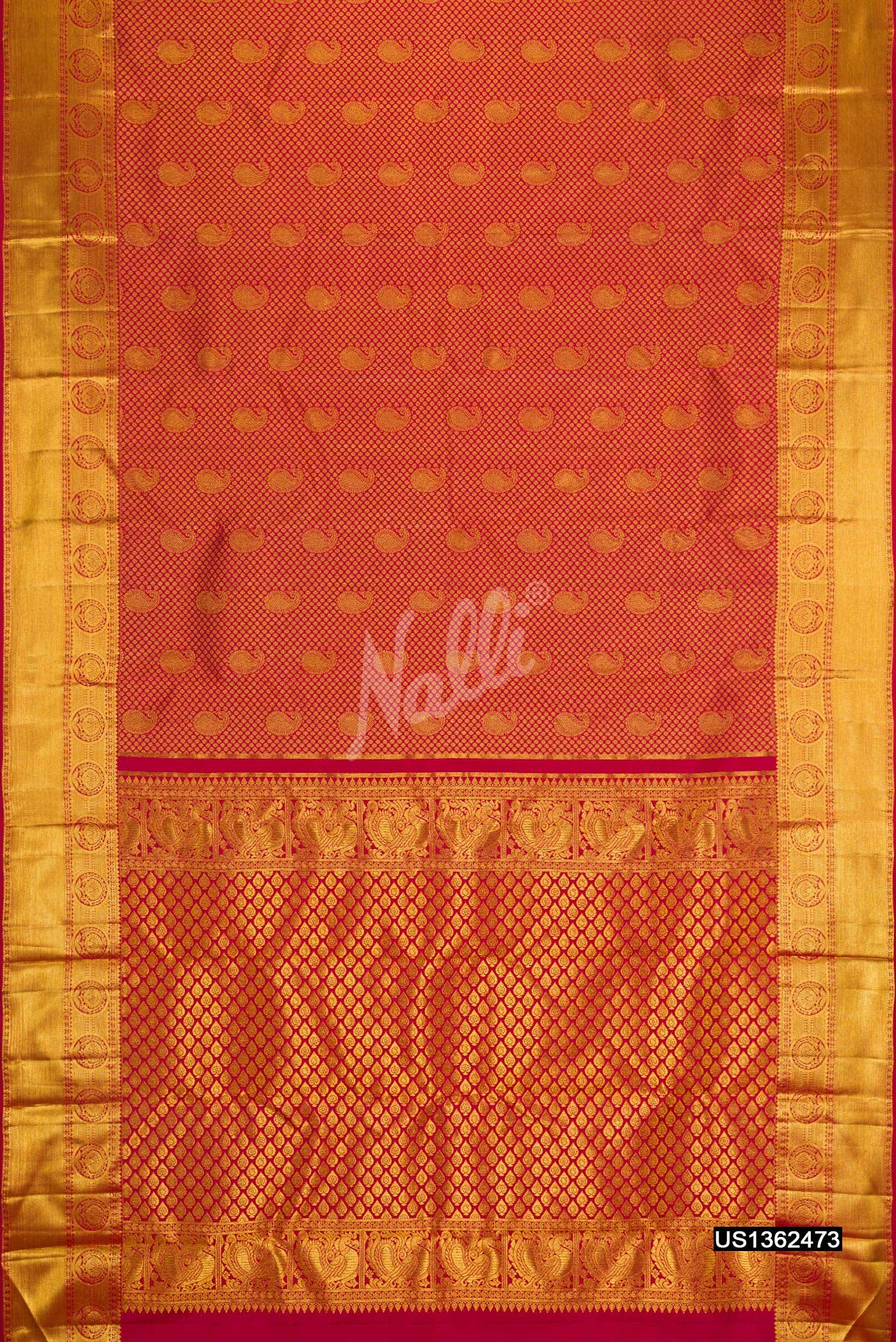 Maroon Kanchipuram Silk Saree