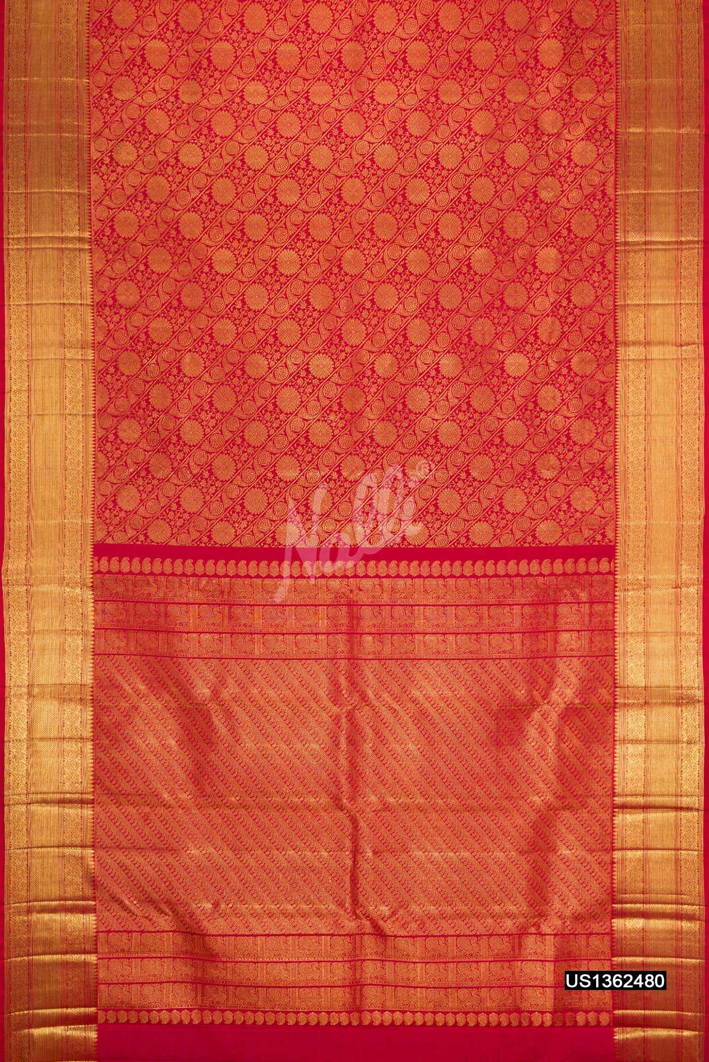Maroon Kanchipuram Silk Saree