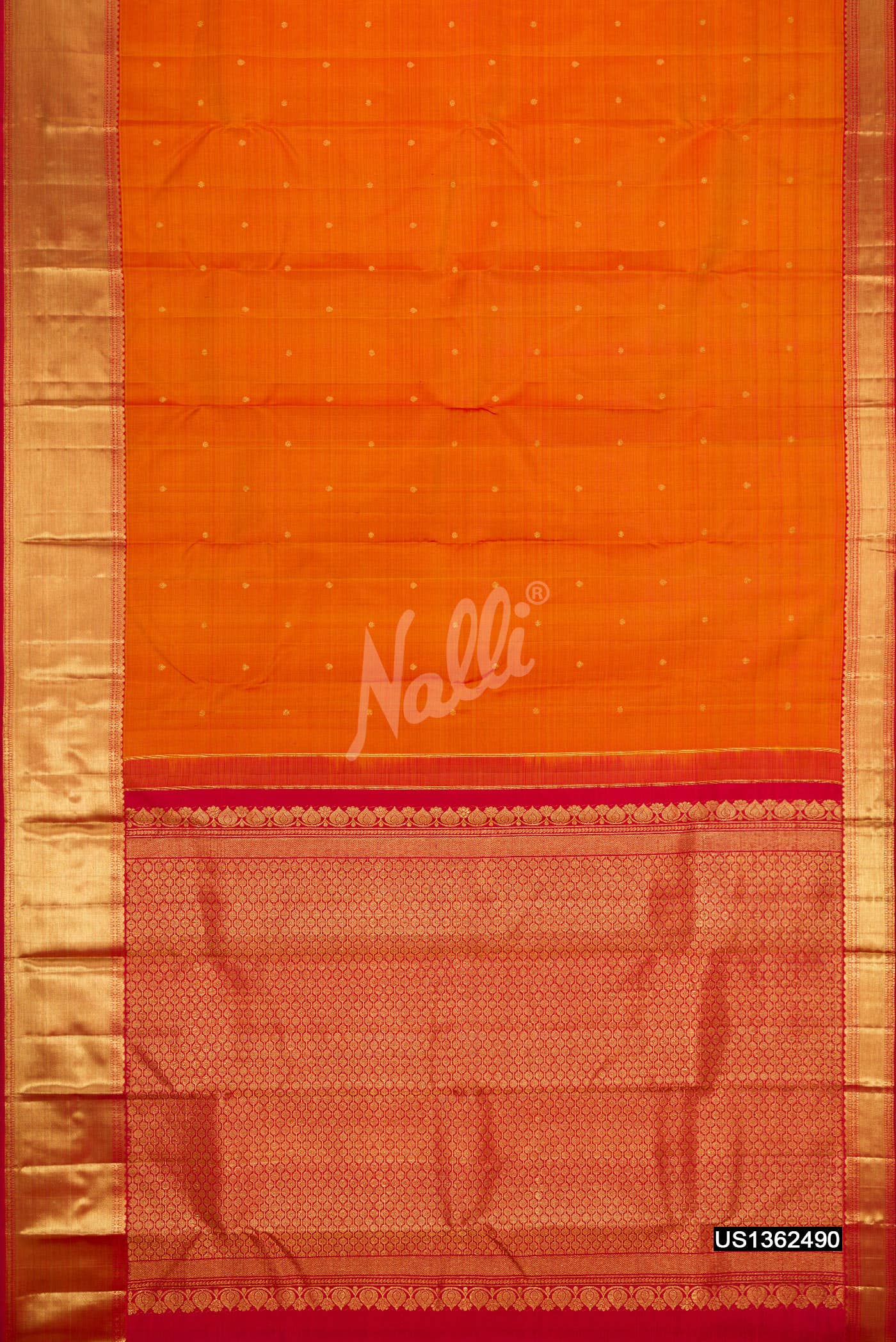 Mustard Kanchipuram Silk Saree