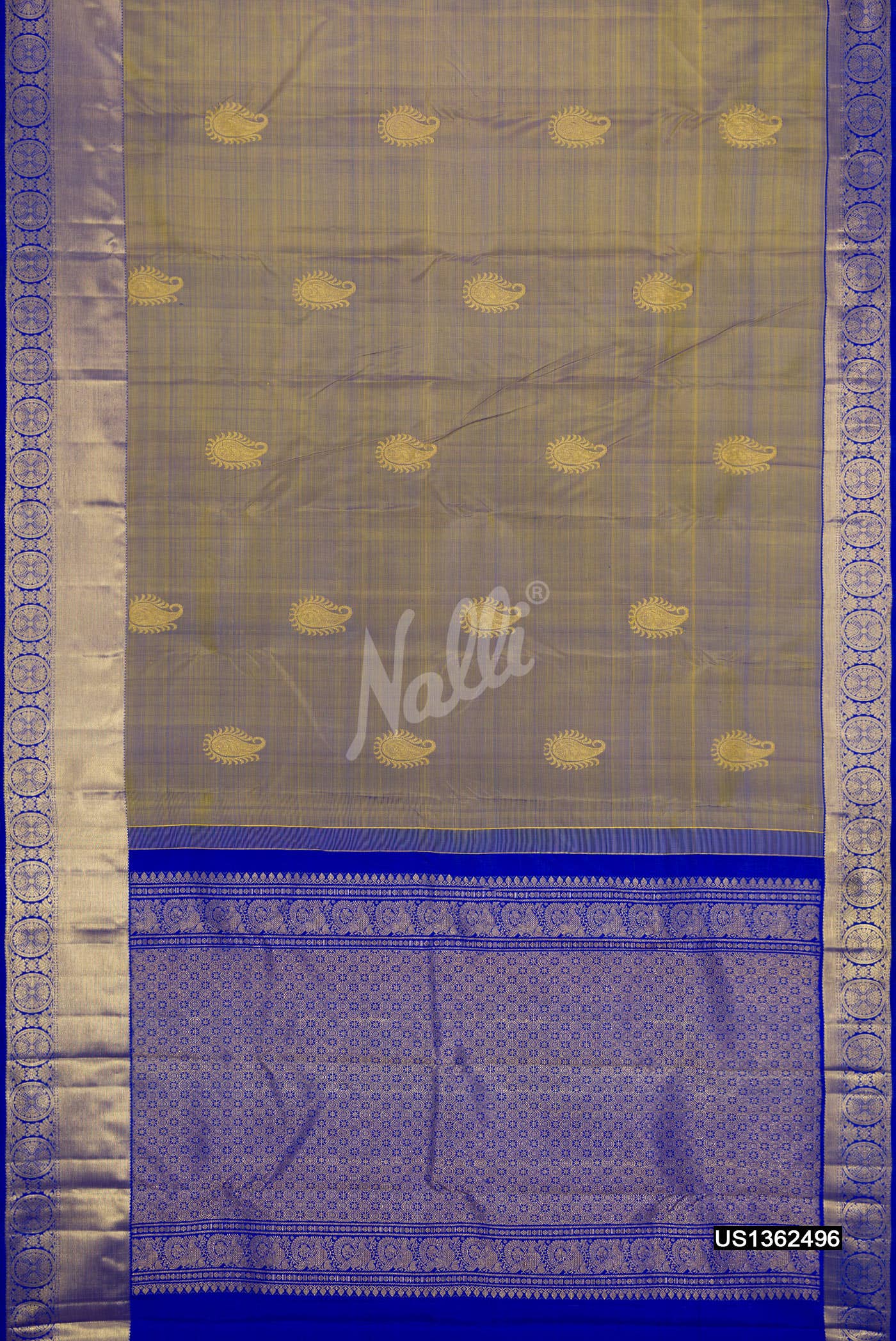 Mehandi Green Kanchipuram Silk Saree