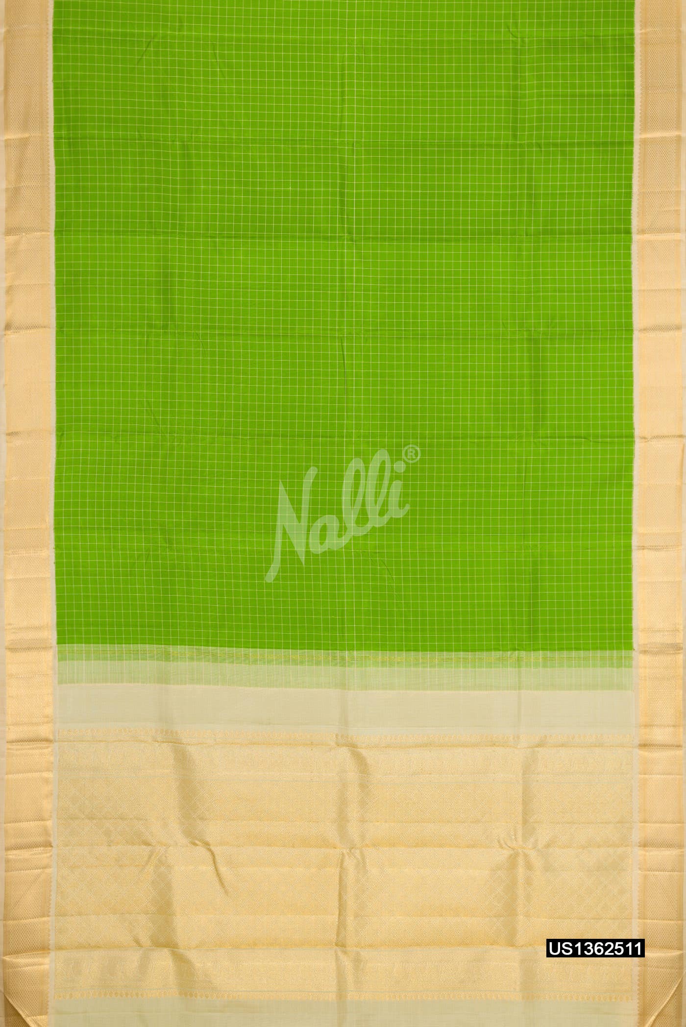 Parrot Green Kanchipuram Silk Saree